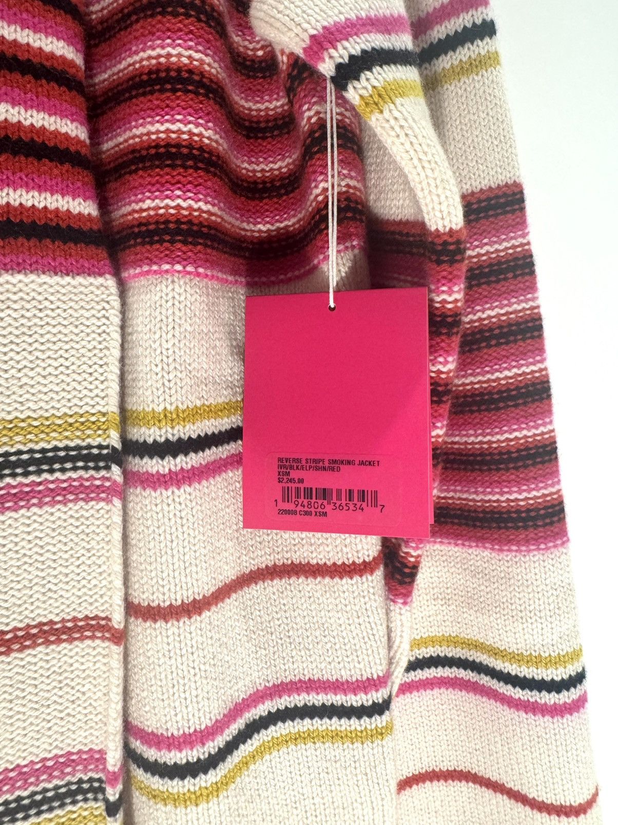 The Elder Statesman REVERSE STRIPE SMOKING JACKET Size US XS / EU 42 / 0 - 2 Thumbnail
