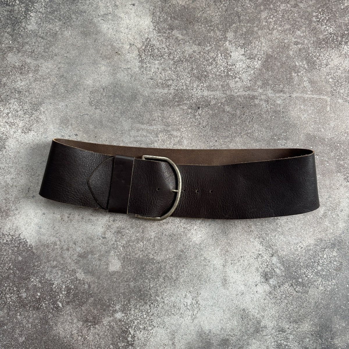 Hysteric Glamour Vintage Y2K Archive Brown Genuine Leather Wide Belt Size ONE SIZE - 2 Thumbnail