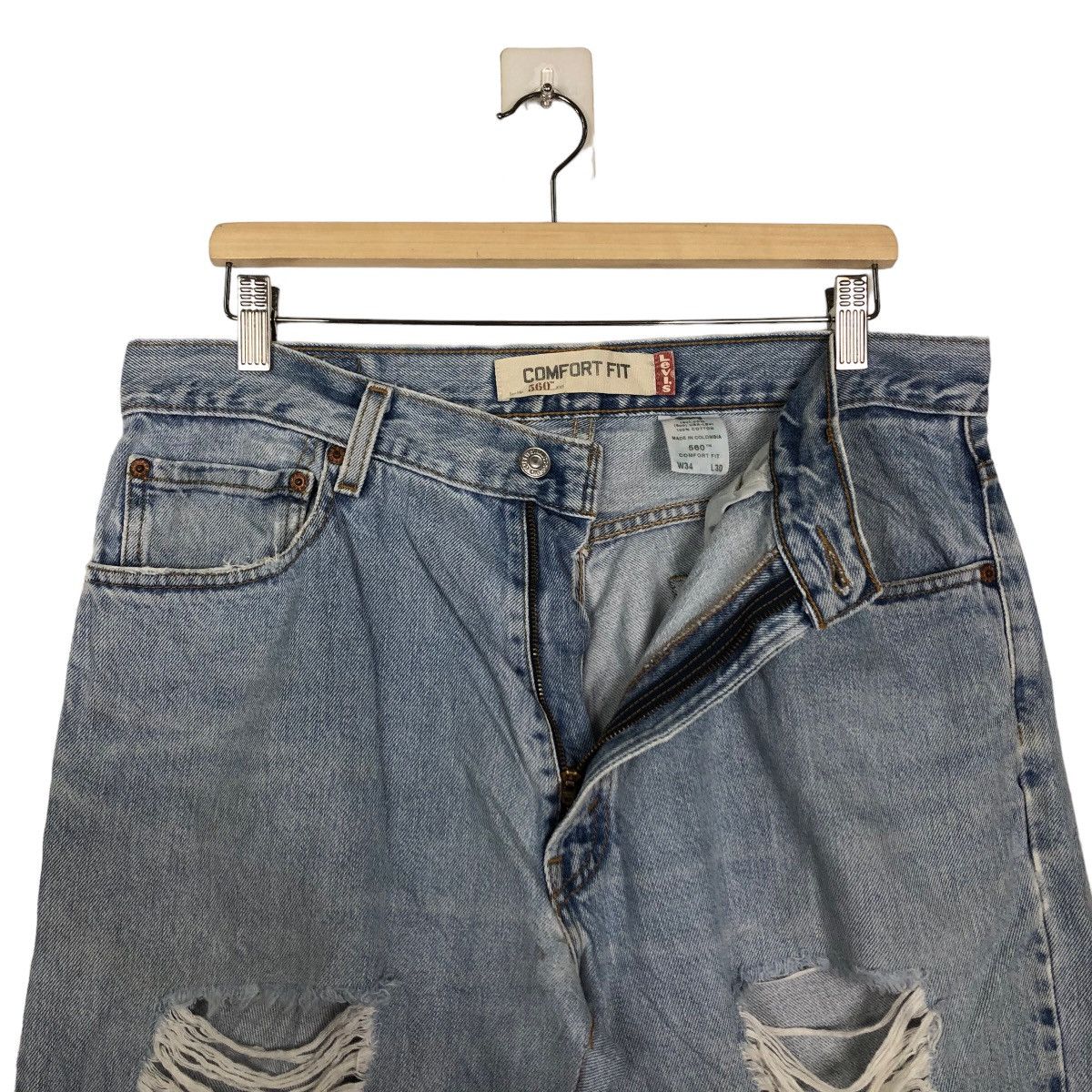 Levi's 🔥90’s True Vintage Distressed Denim Jeans Levi’s Size US 34 / EU 50 - 11 Thumbnail