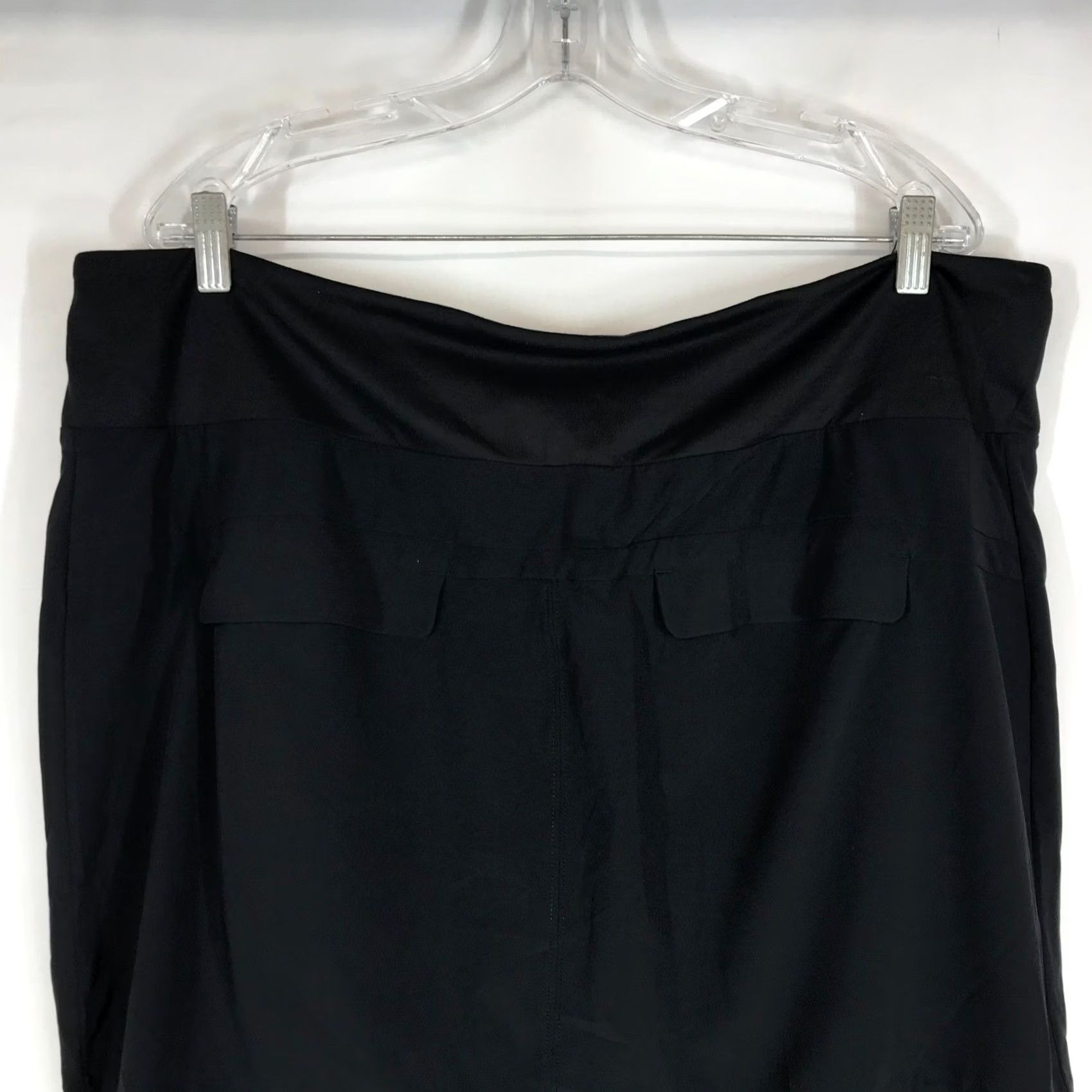 Athleta VINTAGE Athleta Soho Skort Black Active Mini Skirt Zipper Pockets Plus Size 20 20W Women] Size 42" / US 20 - 5 Thumbnail