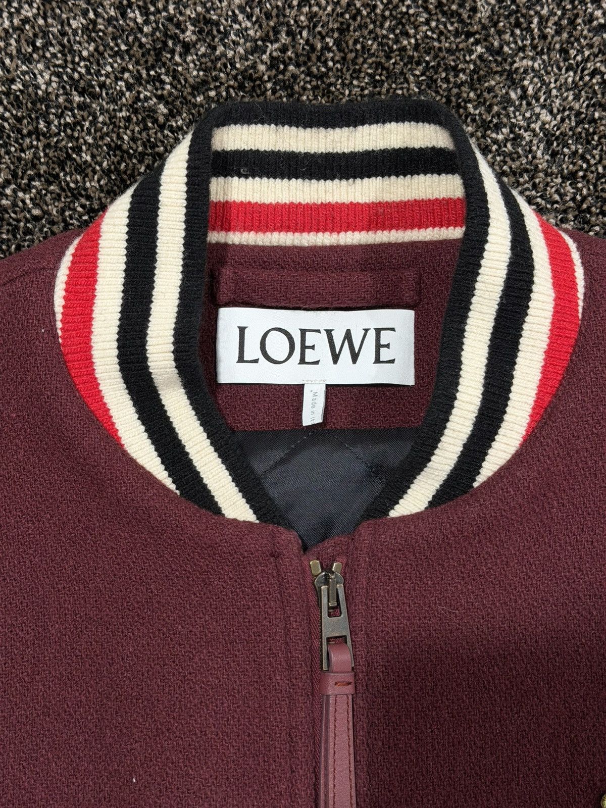Loewe Loewe Floral Herbarium Embroider Leather/Wool Varsity Jacket Size US L / EU 52-54 / 3 - 9 Thumbnail