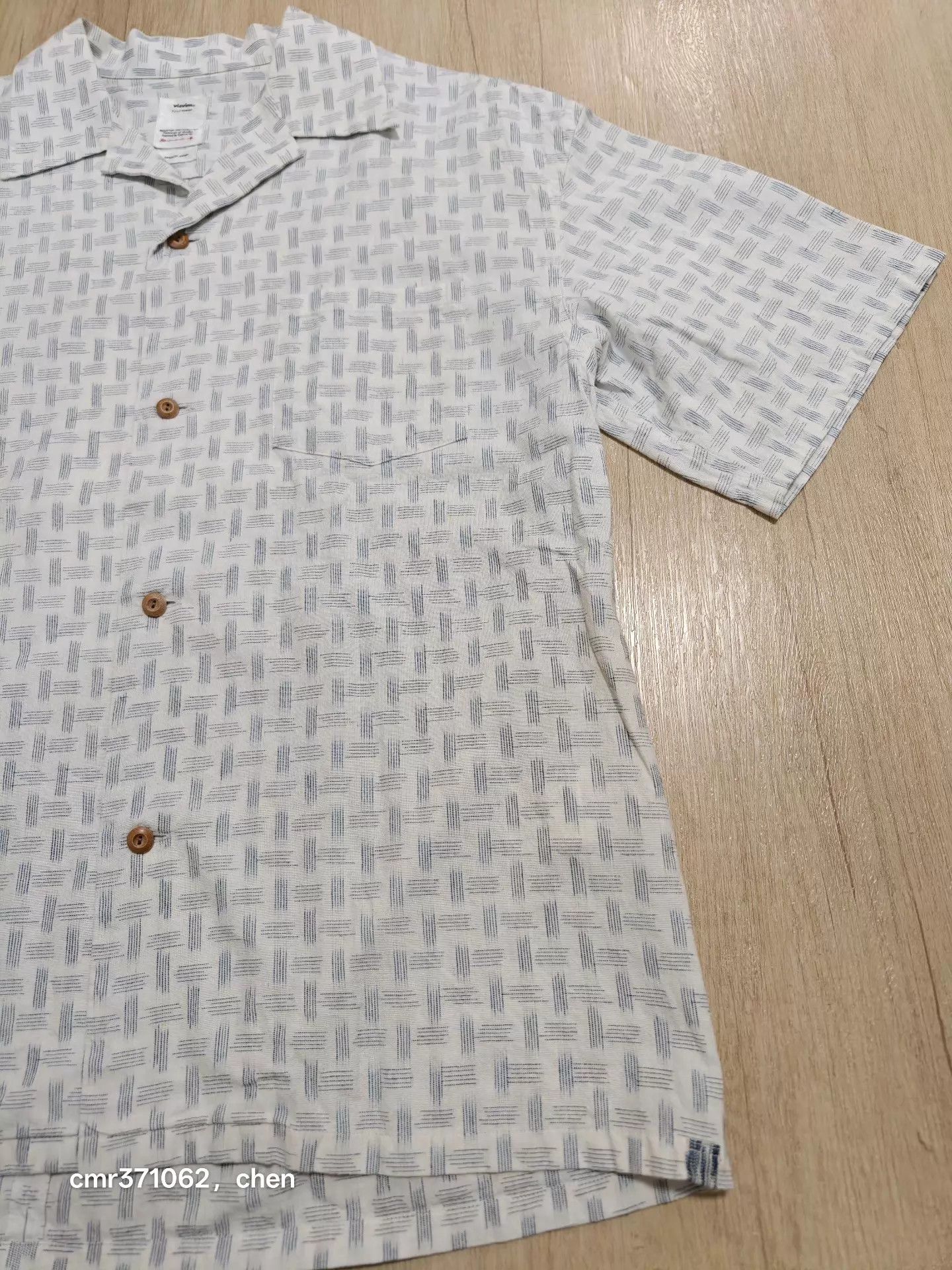 Visvim VISVIM 23SS WALLIS S/S KASURI Shirt Ivory Size 2 Size US M / EU 48-50 / 2 - 2 Thumbnail