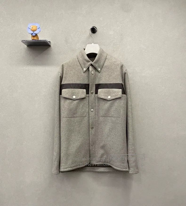 Hermes Hermes Gray wool sweater jacket Size US S / EU 44-46 / 1 - 1 Thumbnail