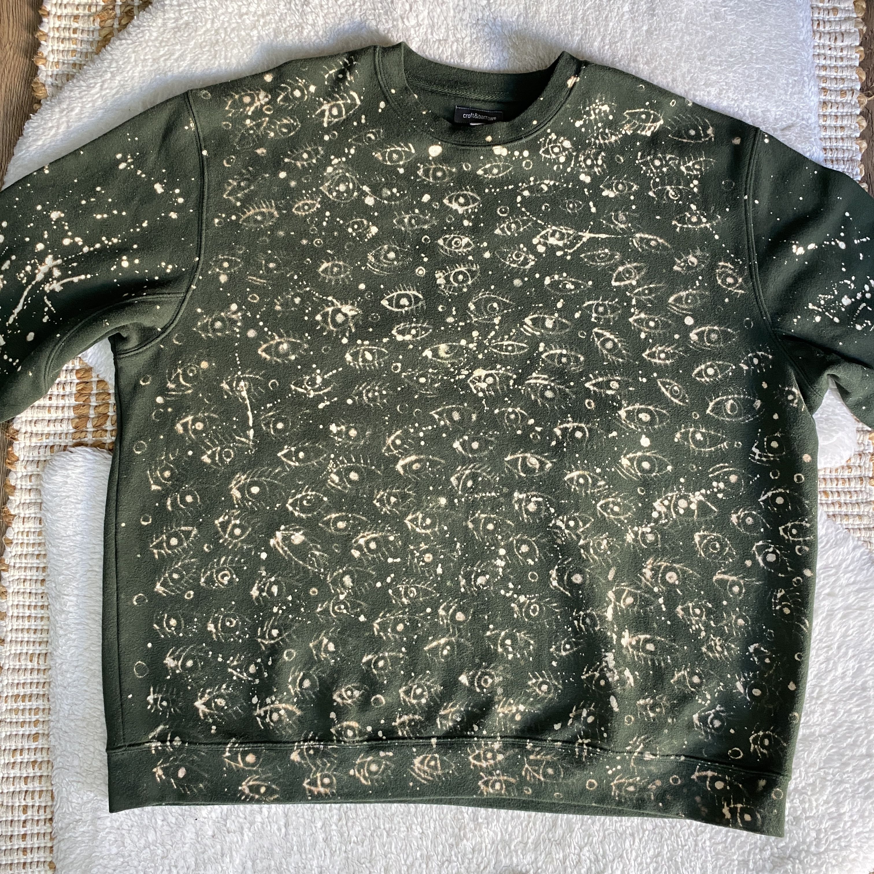 Croft & Barrow Handmade Reworked Croft & Barrow Bleach Dyed Sweatshirt Size US XL / EU 56 / 4 - 14 Thumbnail