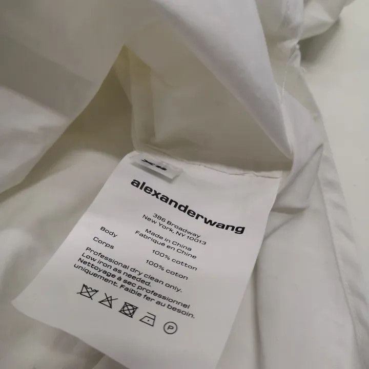 Alexander Wang Alexander Wang SS22 White Off-Shoulder Long Sleeve Shirt - Size XS / US 0-2 / IT 36-38 - 5 Thumbnail