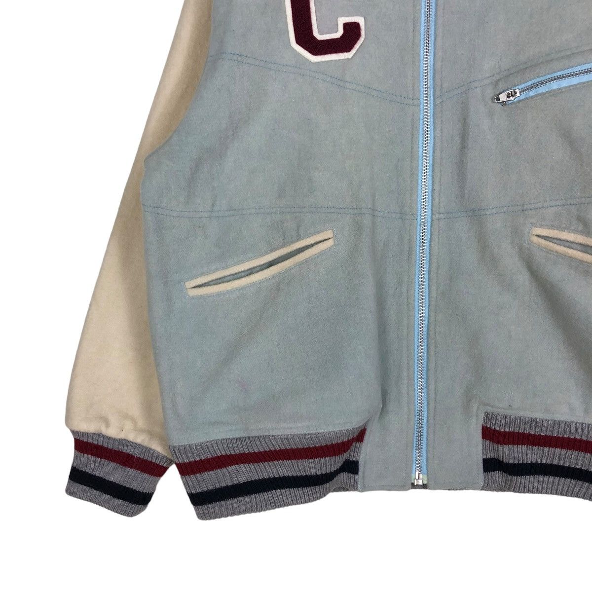 Canterbury of New Zealand 🔥VINTAGE WOOL BOMBER JACKET CANTERBURY BIG LOGO SPELL OUT Size US L / EU 52-54 / 3 - 6 Thumbnail