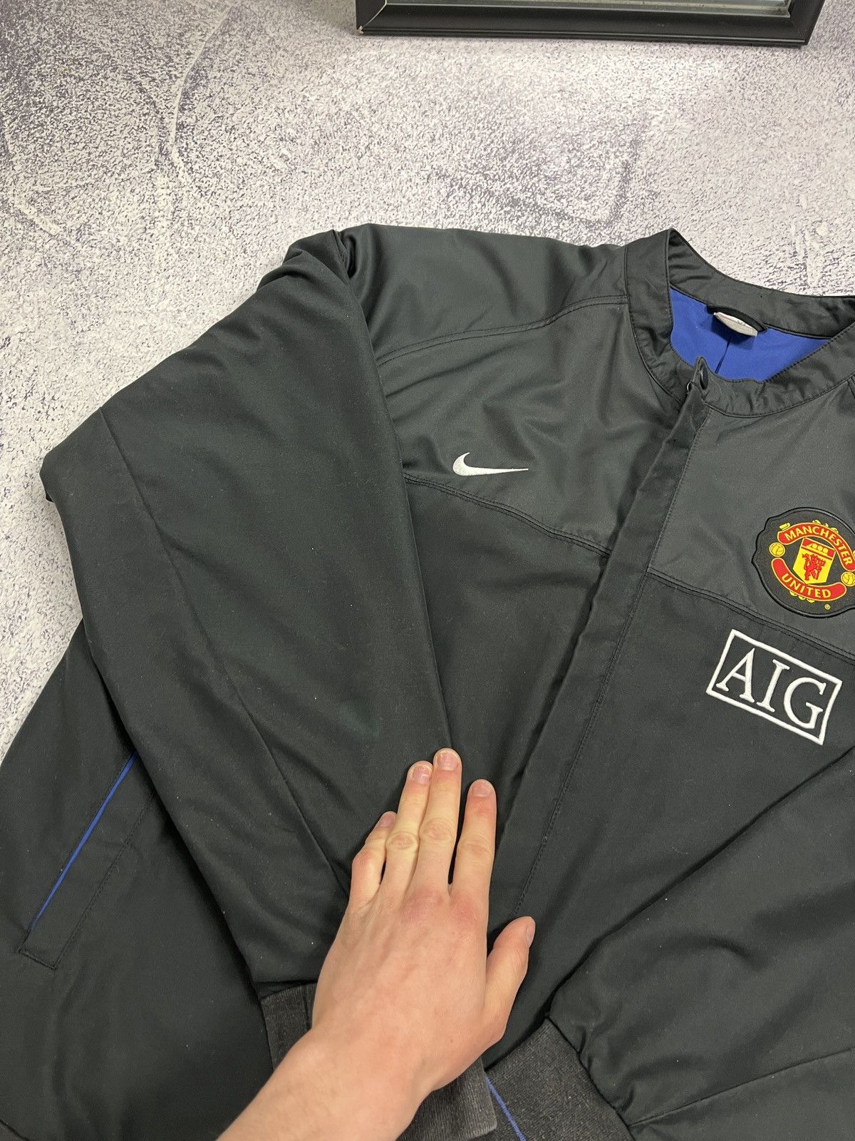 Nike × Vintage Vintage 00’s Manchester United Nike Bomber Jacket Rare Y2k Size US XL / EU 56 / 4 - 17 Thumbnail