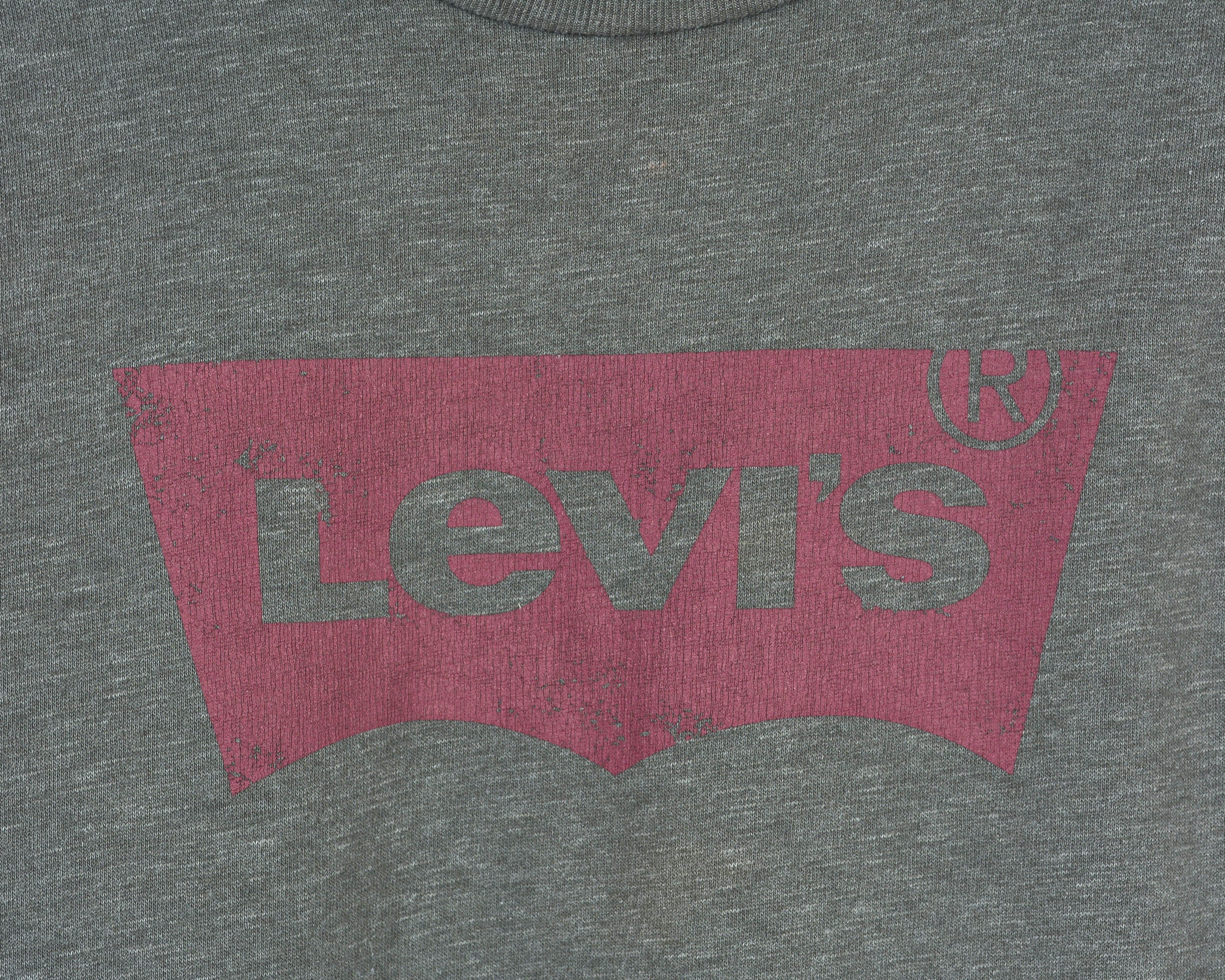 Levi's Pullover Jumper Sweatshirt Sweater Crew Neck Grey Cotton Top Size US S / EU 44-46 / 1 - 4 Thumbnail