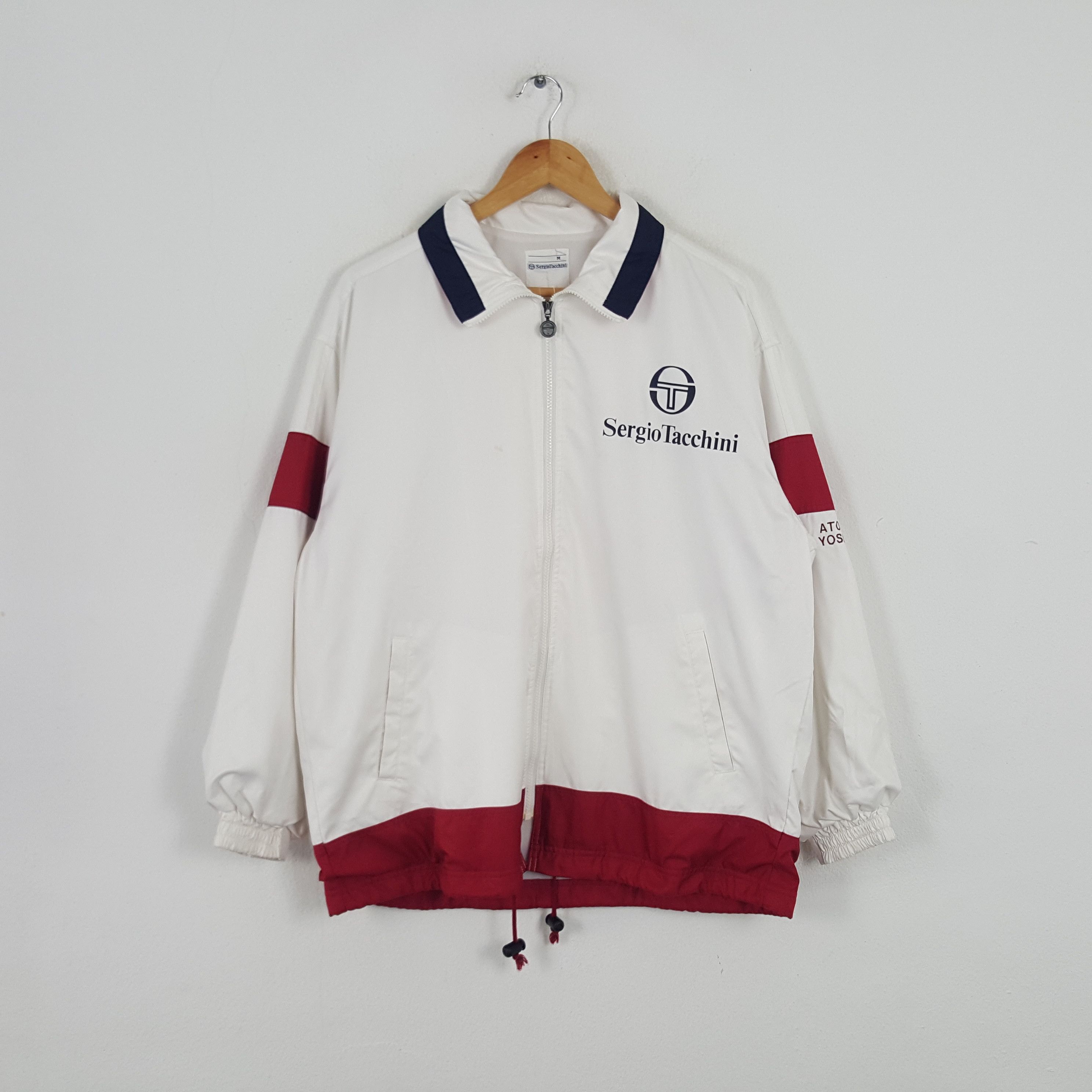 Sergio Tacchini × Vintage Vintage Sergio Tacchini Sports Style Windbreaker Jacket Size US M / EU 48-50 / 2 - 1 Thumbnail