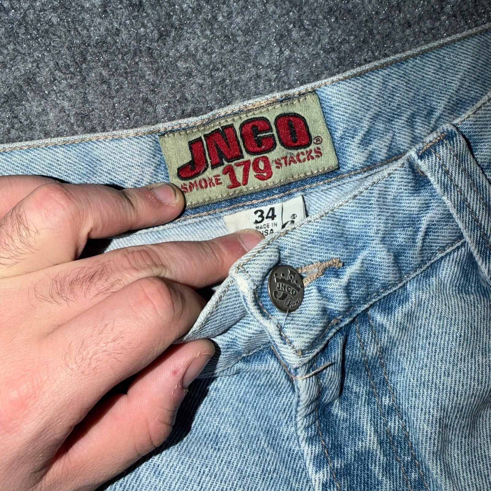JNCO JNCO 179 Smoke Stacks Denim Jeans Mens 34x30 Vtg y2k 90s Size US 34 / EU 50 - 3 Thumbnail
