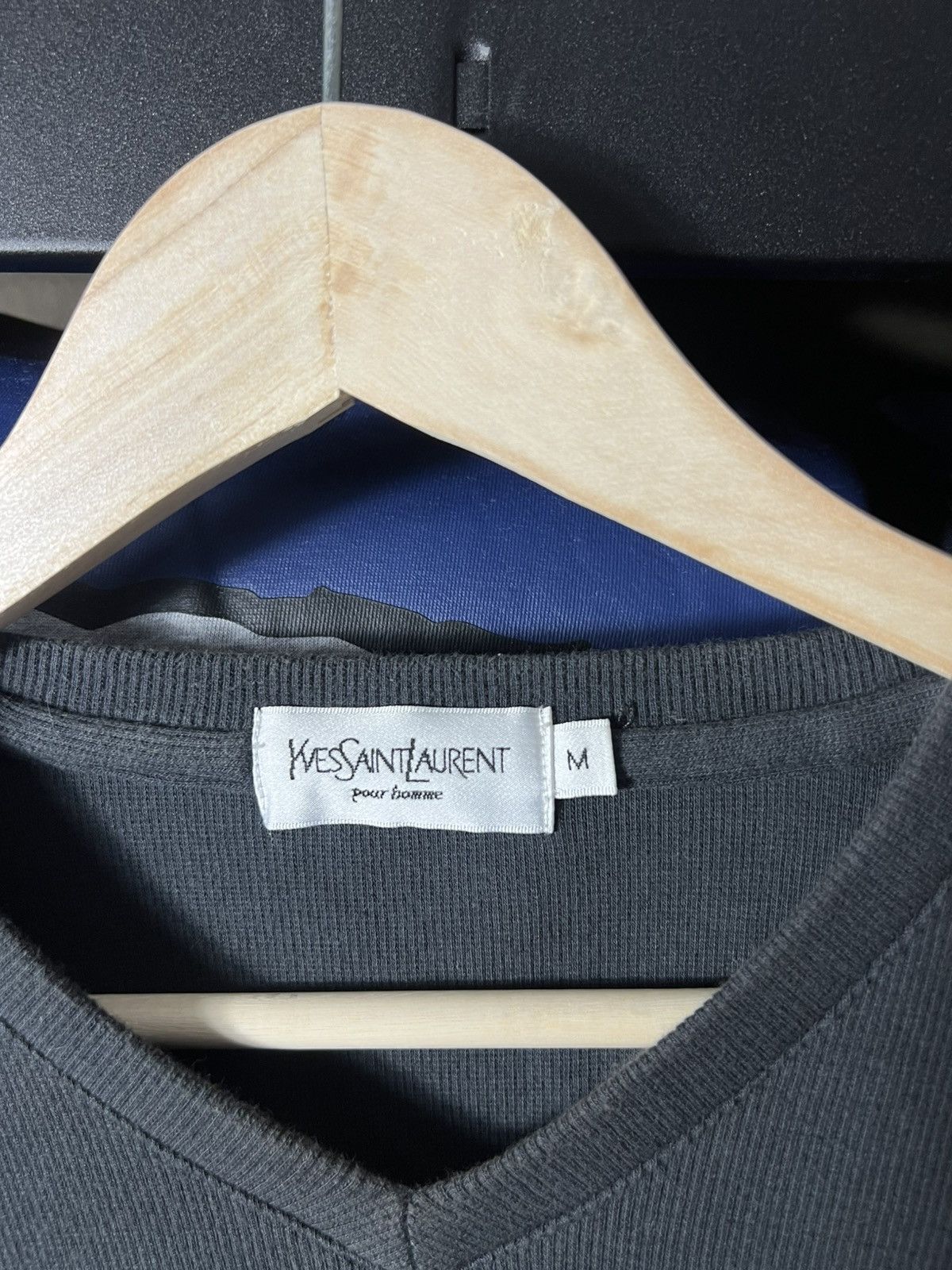 Yves Saint Laurent 🖤 Vintage Yves Saint Laurent Pour Homme V-Neck Sweater Rare Size US M / EU 48-50 / 2 - 12 Thumbnail