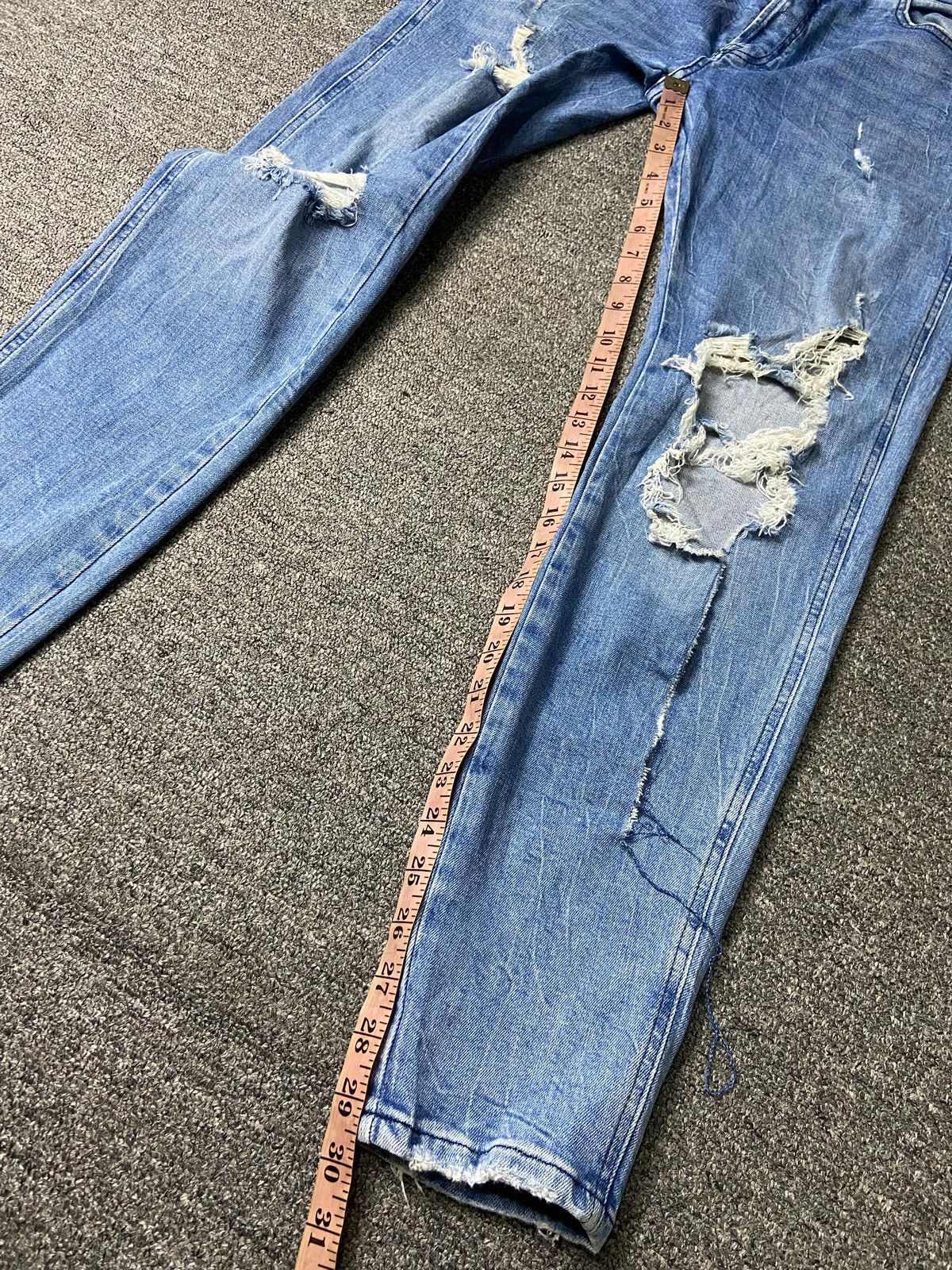 Designer × Vintage × Zara ZARA Distressed Denim Ripped Jeans (131) Size US 32 / EU 48 - 8 Thumbnail