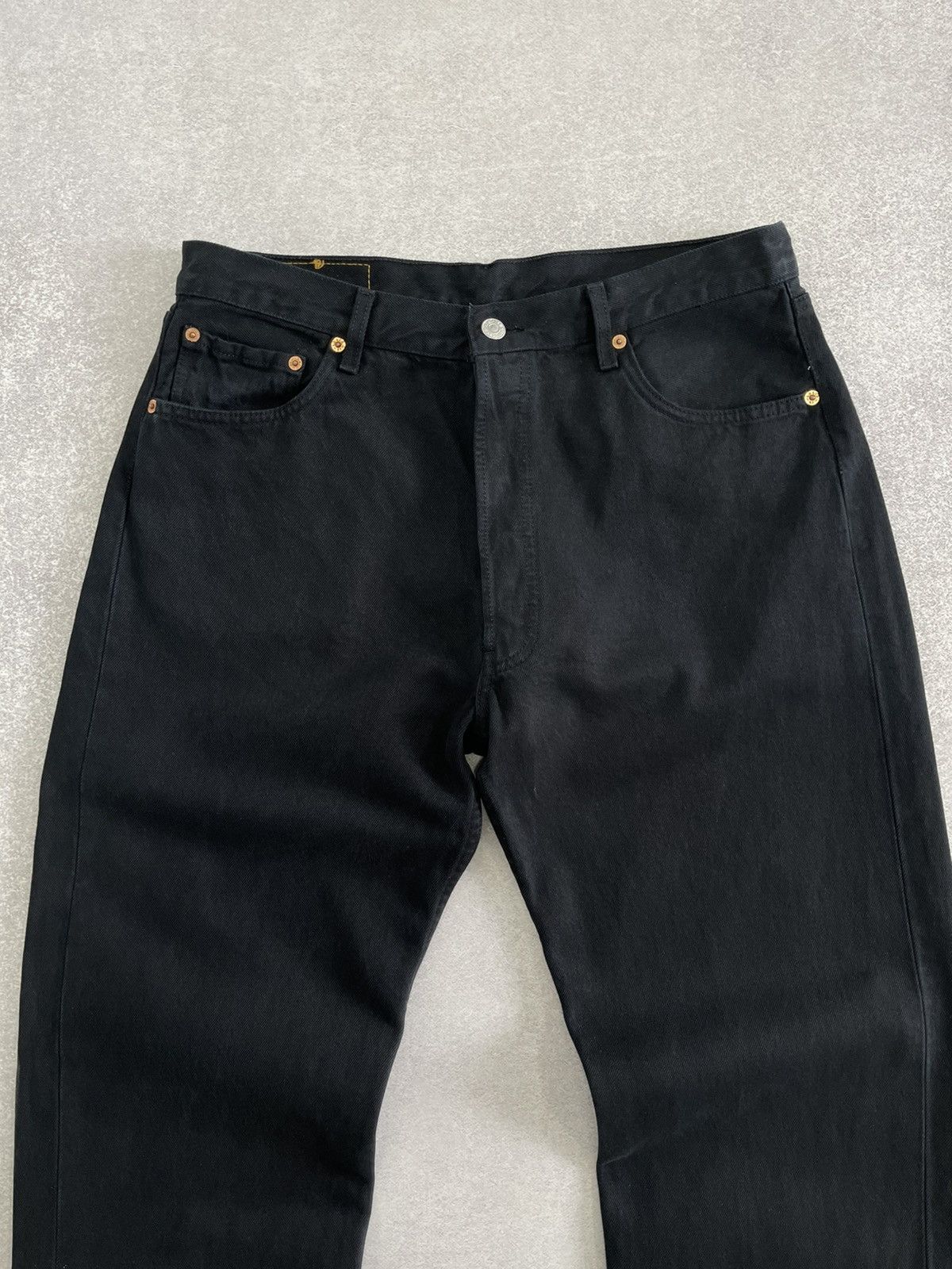 Levi's Vintage Levi's 501 Red Tab Straight Fit Black Denim Jeans Size US 36 / EU 52 - 2 Thumbnail