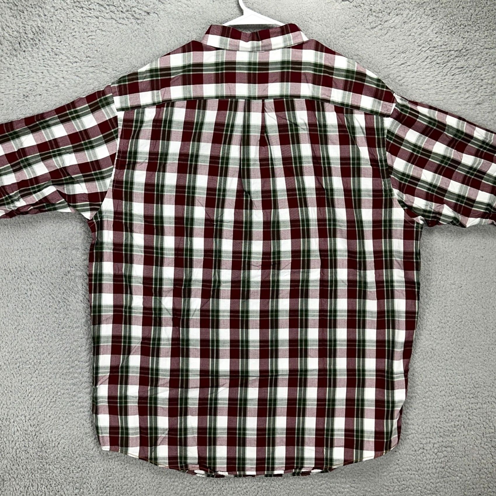 Roundtree & Yorke Roundtree & Yorke Casuals Mens Button-Down Shirt 2XT Tall Plaid Red Green Cotton Microfiber Button-Up Shirt Mens 2XT Tall Plaid Red Green Casuals Size US XXL / EU 58 / 5 - 3 Thumbnail