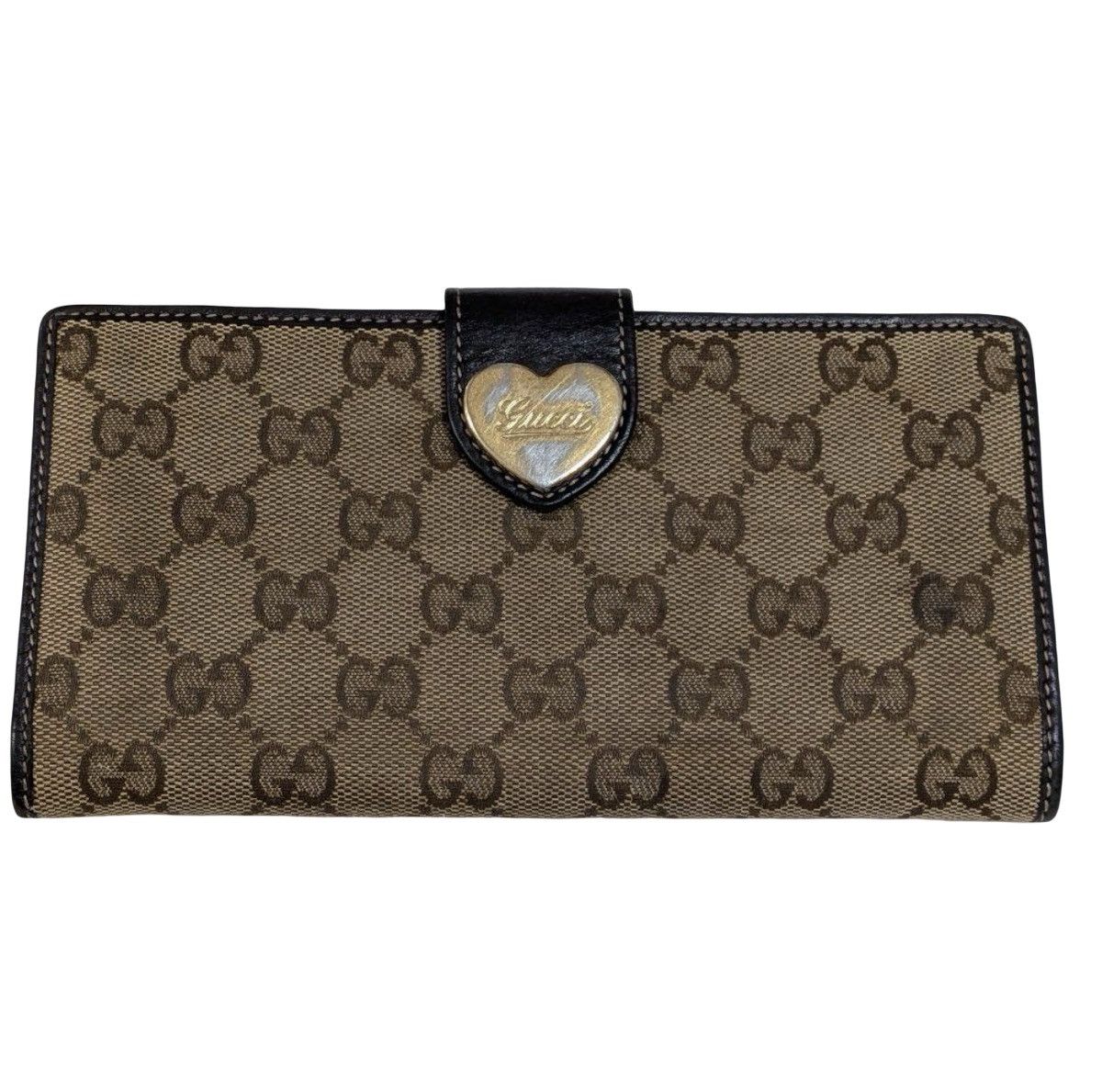 Gucci GUCCI GG Canvas Lovely Heart Continental Bifold Long Wallet Size ONE SIZE - 1 Thumbnail
