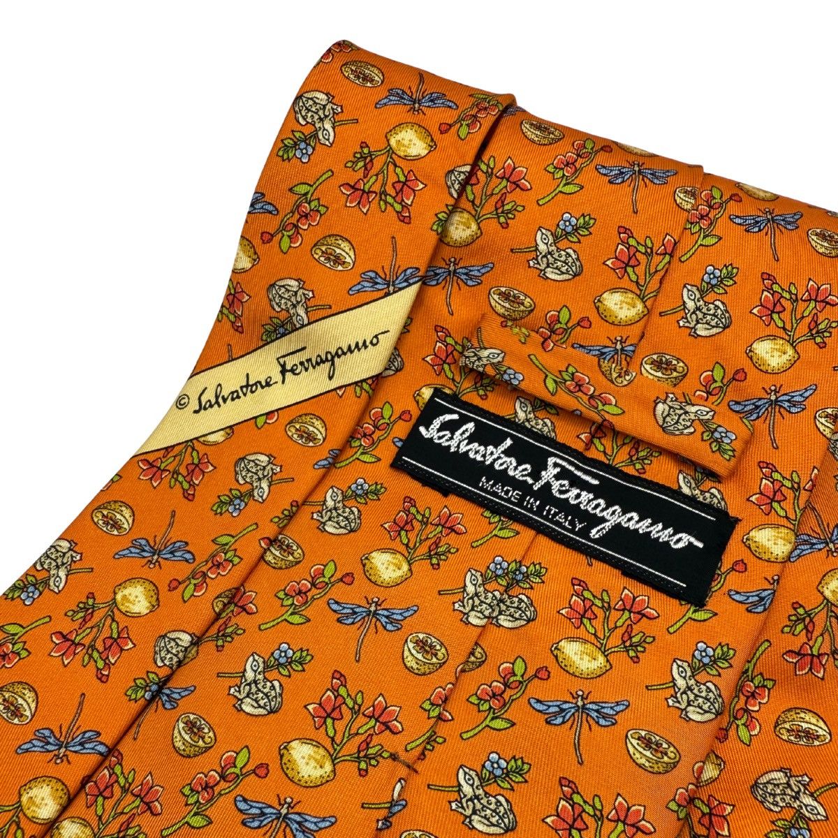 Salvatore Ferragamo Salvatore Ferragamo Silk Tie,Orange, Made in Italy, Like New Size ONE SIZE - 4 Thumbnail