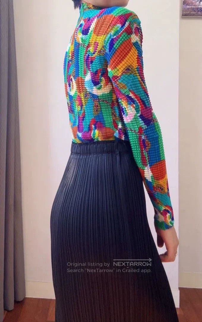 Issey Miyake Issey Miyake Colorful Turtleneck Top Size M / US 6-8 / IT 42-44 - 3 Thumbnail