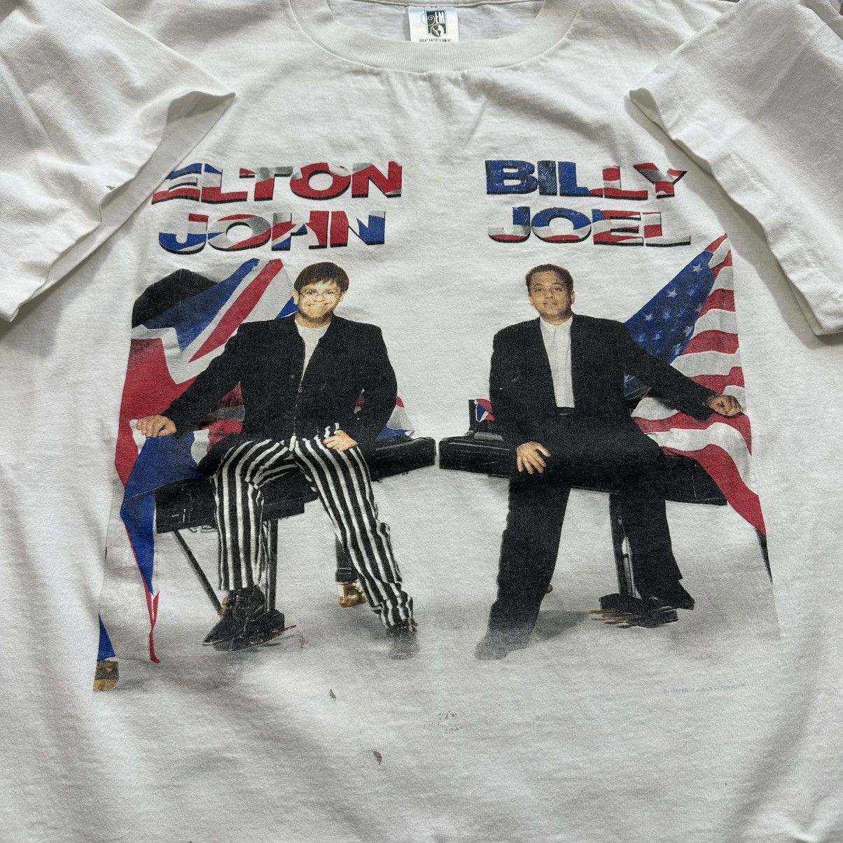 Other Vintage 1995 Elton John & Billy Joel Single Stitch Band Tee Size US XXL / EU 58 / 5 - 5 Thumbnail