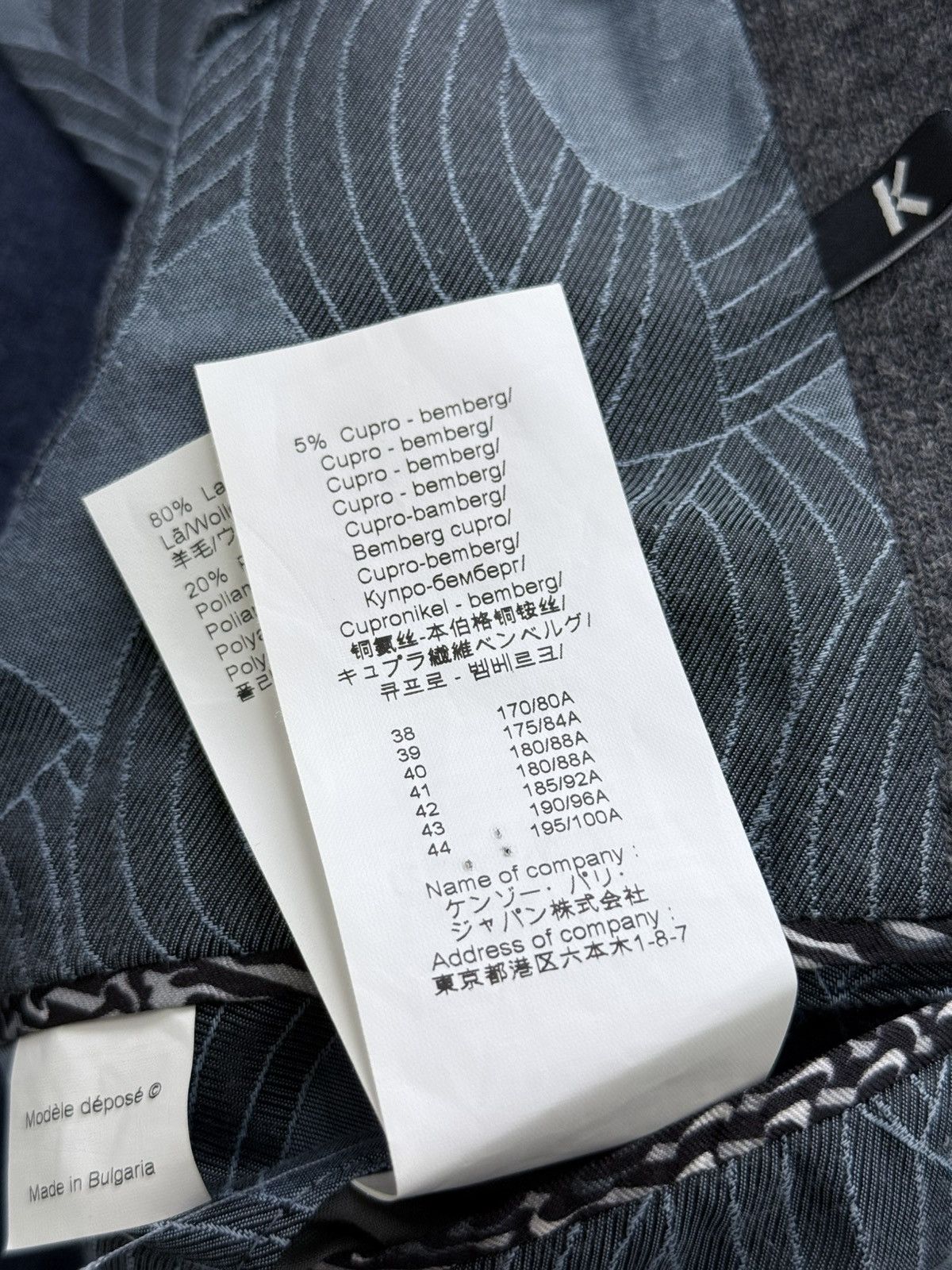 Kenzo Kenzo Gray Wool Blazer Size 50 Size 40R - 11 Thumbnail