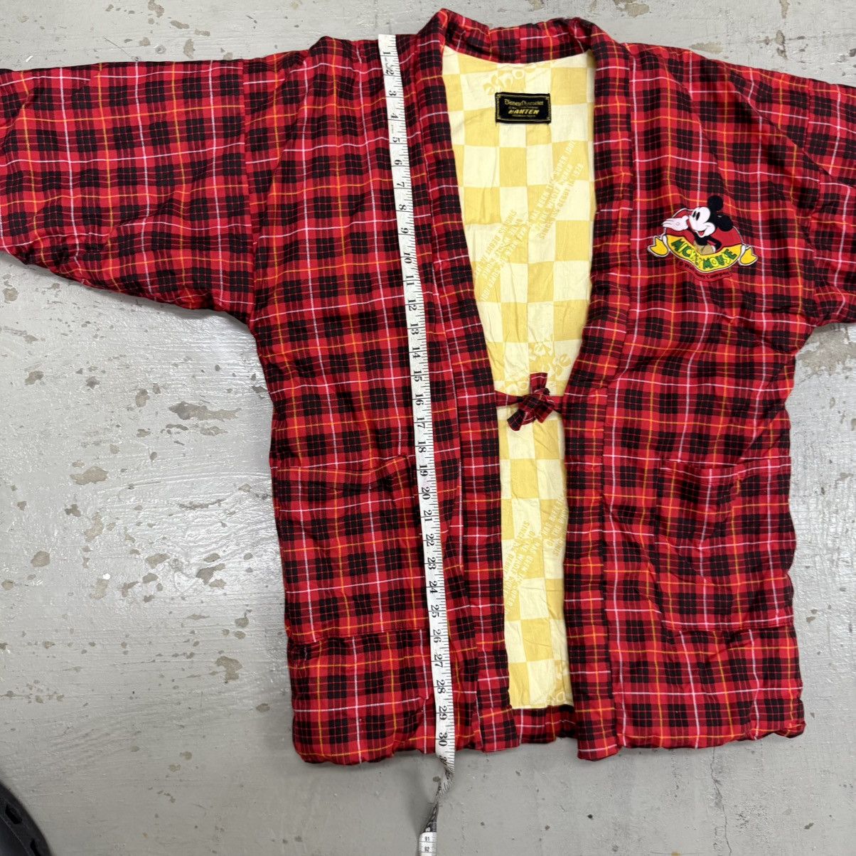 Anime Disney Mickey Mouse Plaid Kimono Japanese Traditional Size US M / EU 48-50 / 2 - 6 Thumbnail