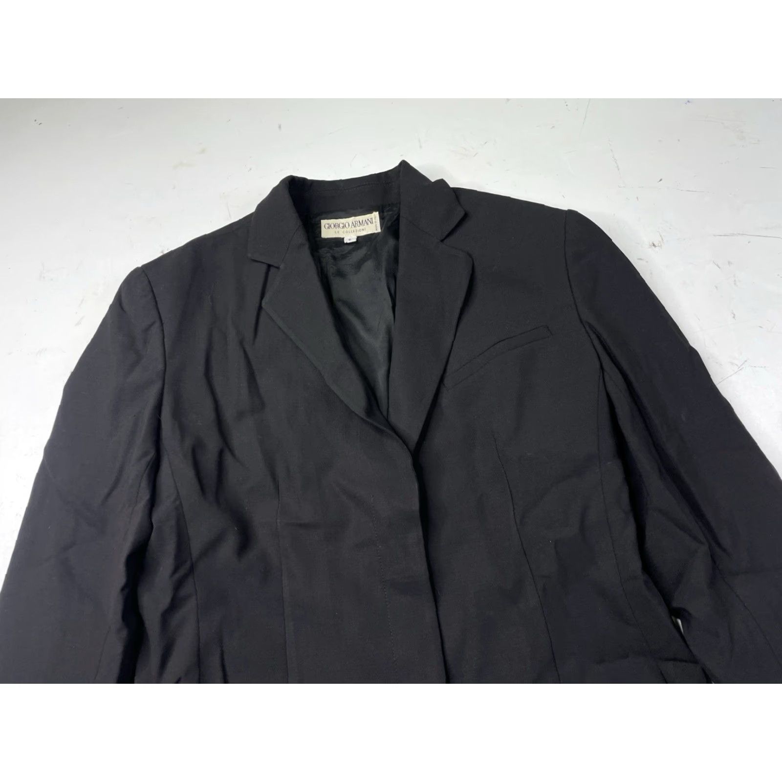 Giorgio Armani VINTAGE Giorgio Armani Blazer Coat Women’s 6 Black Blazer Made In Italy Work Women XS? Size M / US 6-8 / IT 42-44 - 2 Thumbnail