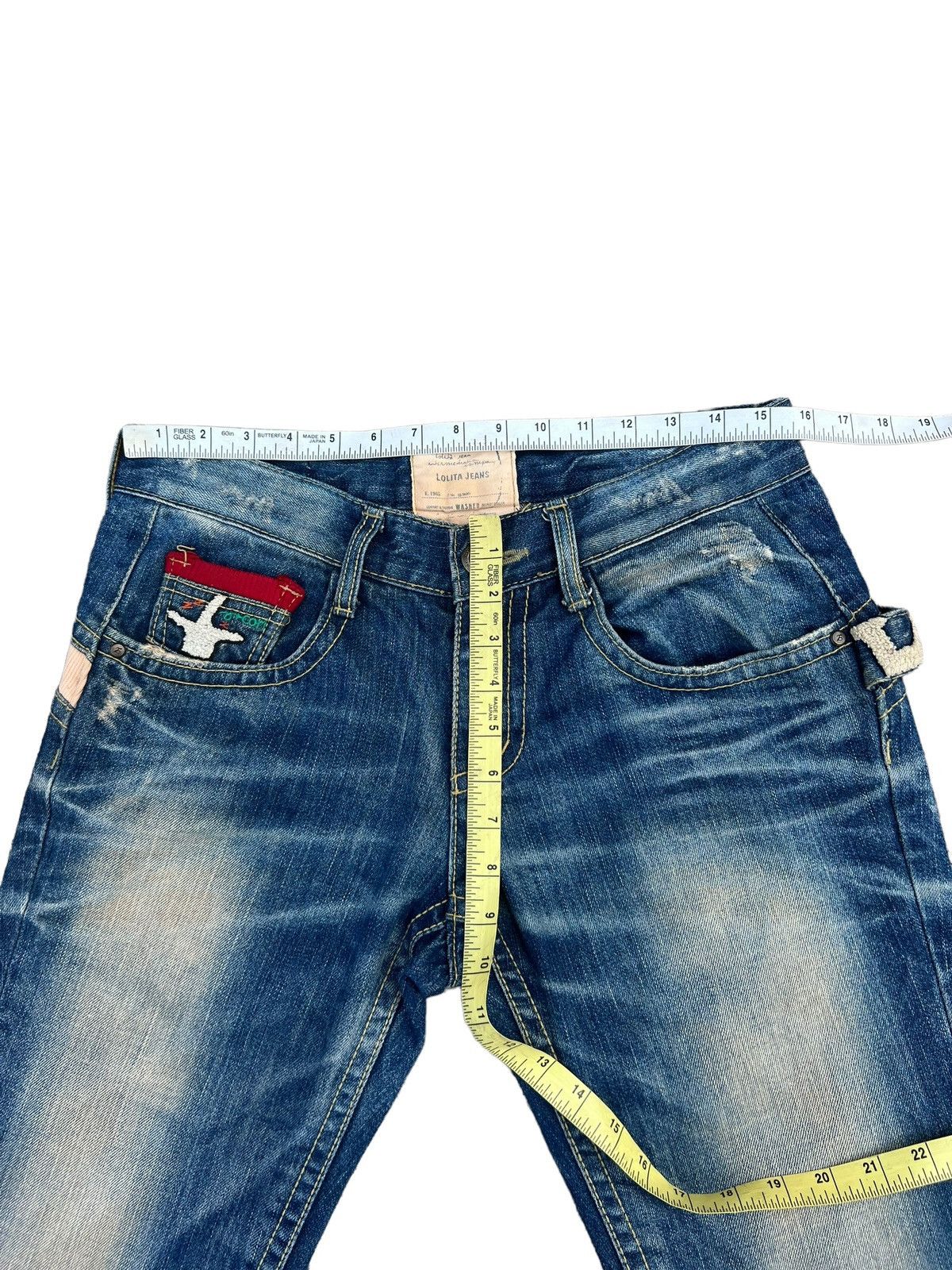 Vintage RARE! Yoshitomo Nara Lolita Vintage Denim Jeans Size US 30 / EU 46 - 3 Thumbnail