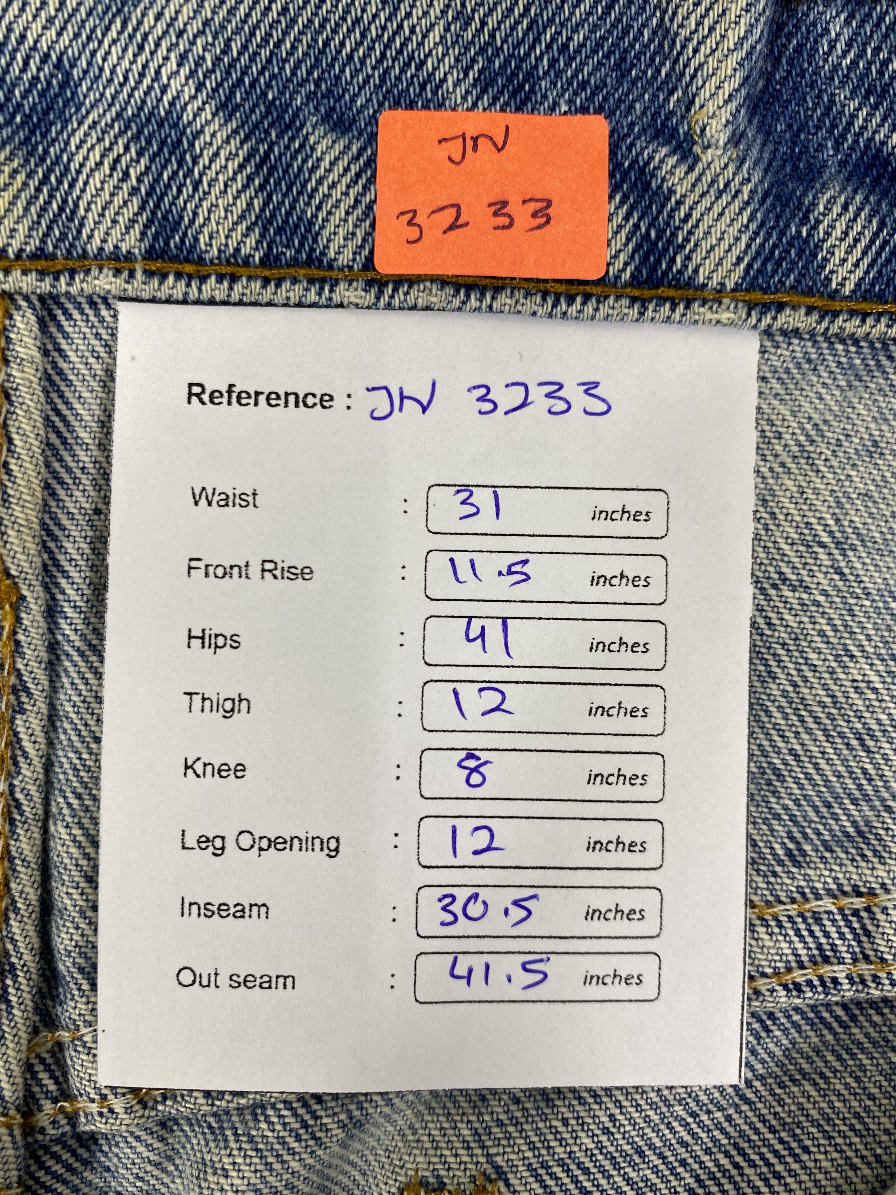 Levi's Light Blue Wash Vintage Levis 509 Orange Tab 31x30.5 -JN3233 Size US 31 - 8 Thumbnail