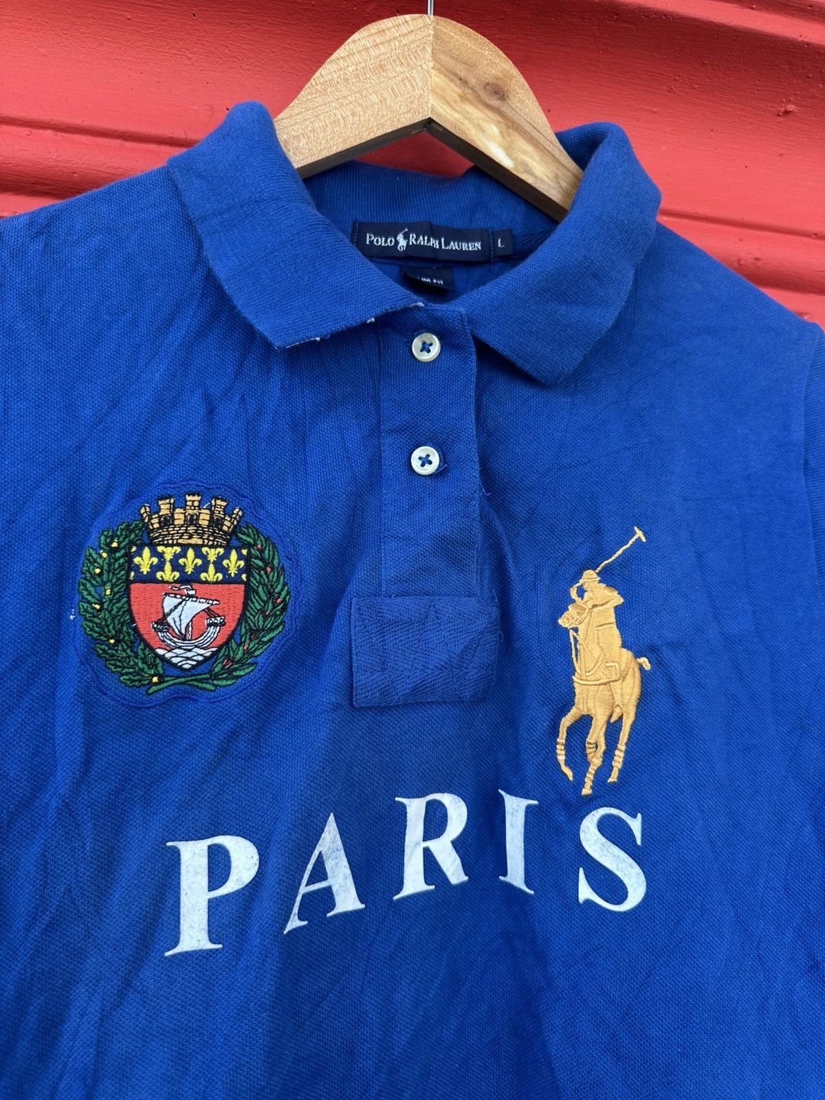 Polo Ralph Lauren Vintage Polo Ralph Lauren Paris Country Polo Size L / US 10 / IT 46 - 3 Thumbnail