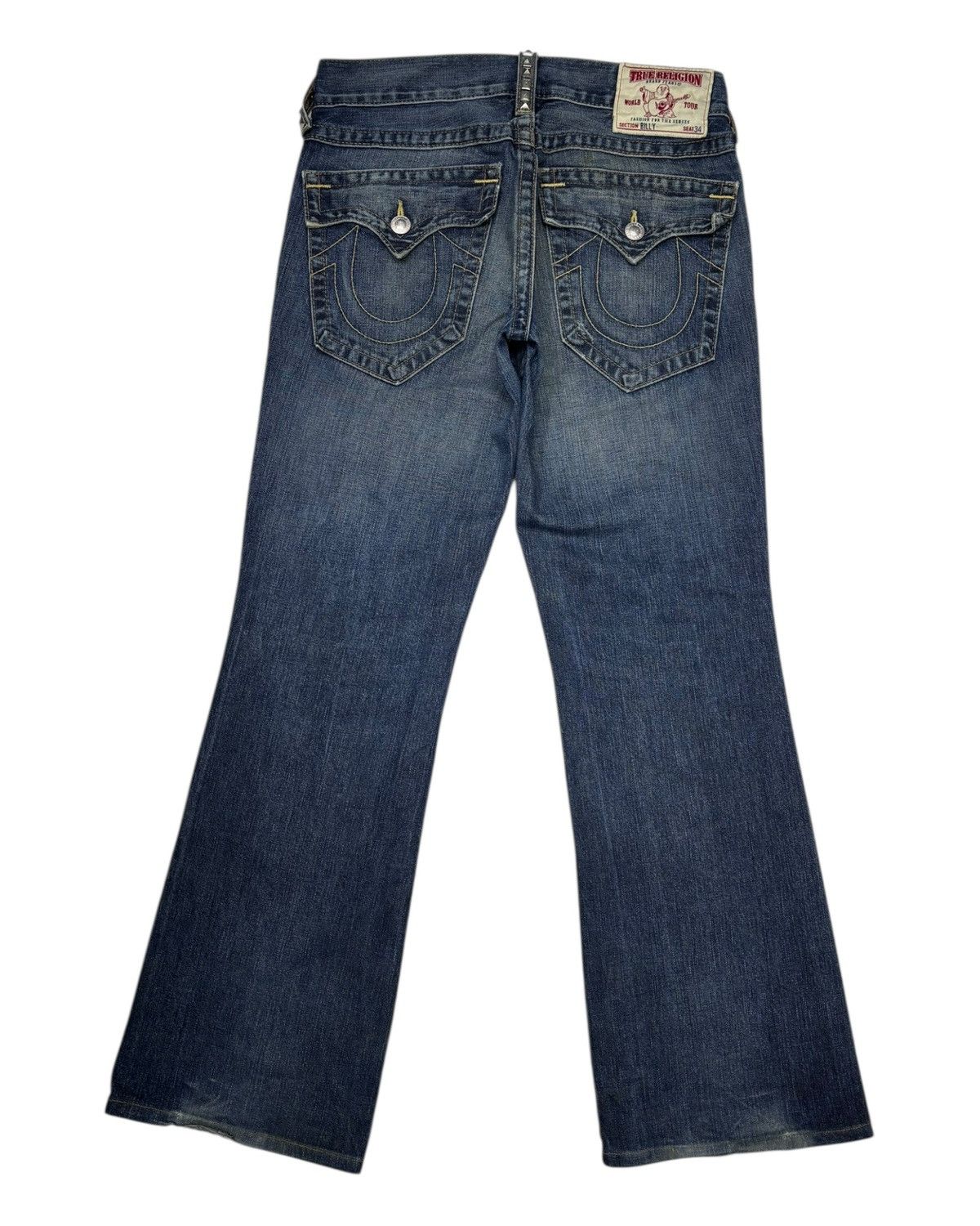 Hysteric Glamour × Le Grande Bleu (L.G.B.) × True Religion TRUE RELIGION METAL STUDDED FLARE JEANS BOOTCUT BILLY Size US 32 / EU 48 - 8 Thumbnail