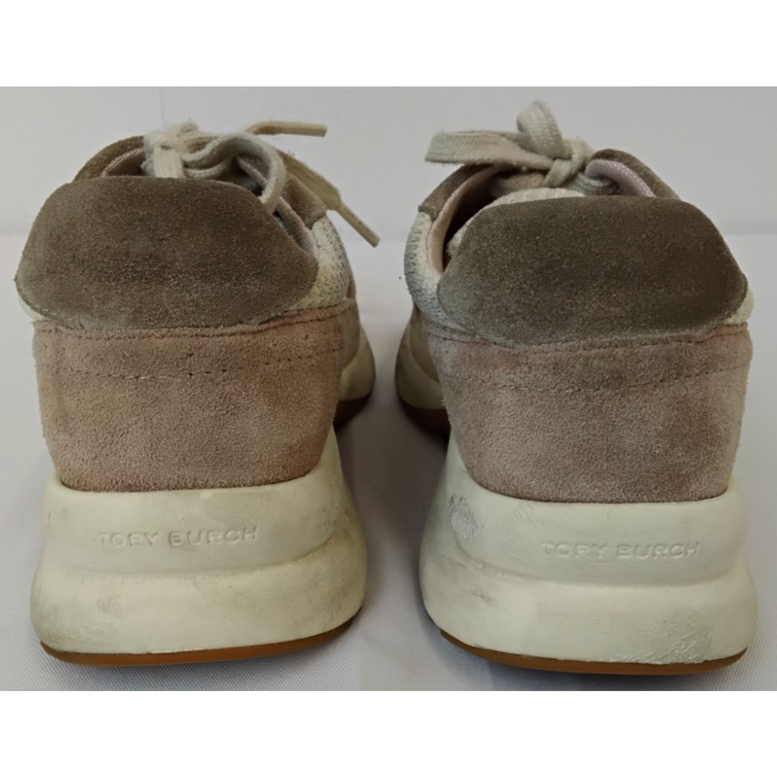 Tory Burch Tory Burch Kick Trainer Sneaker Women's 7M Rose/Cream Suede Size US 7 / IT 37 - 10 Thumbnail