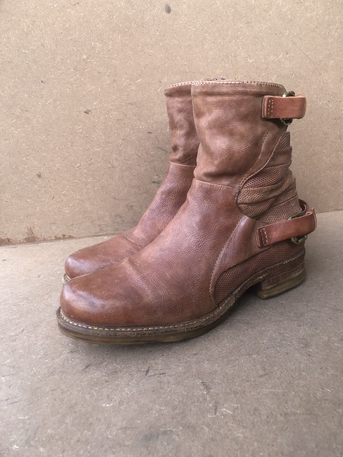 A.S 98 Brown Calfskin Leather Women’s Boots Size 37