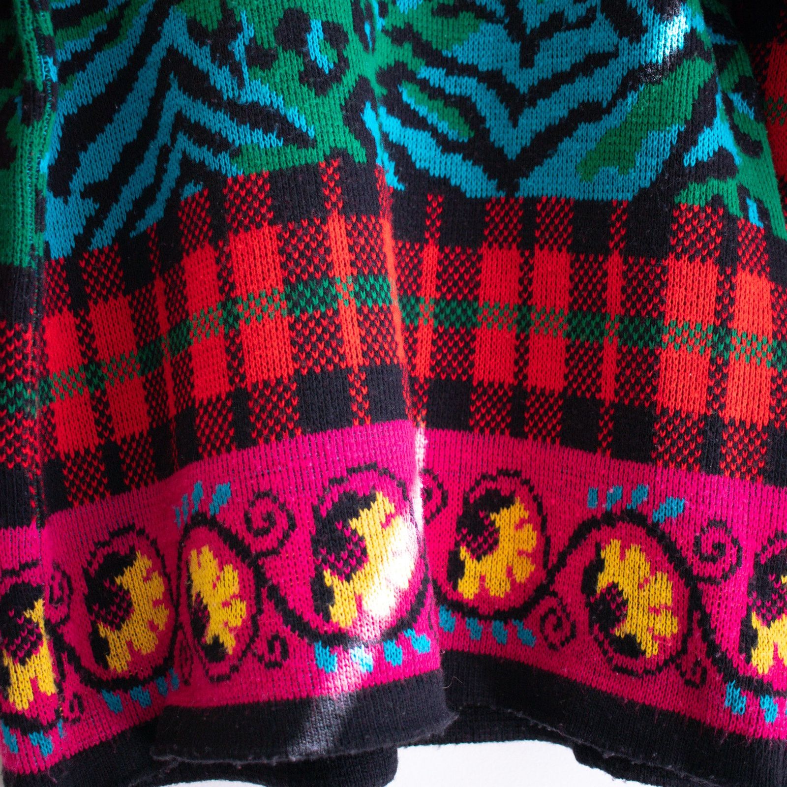 Vintage Vintage Traffic Jam Multi-Pattern OverSized Sweater Size 28 Size M / US 6-8 / IT 42-44 - 4 Thumbnail