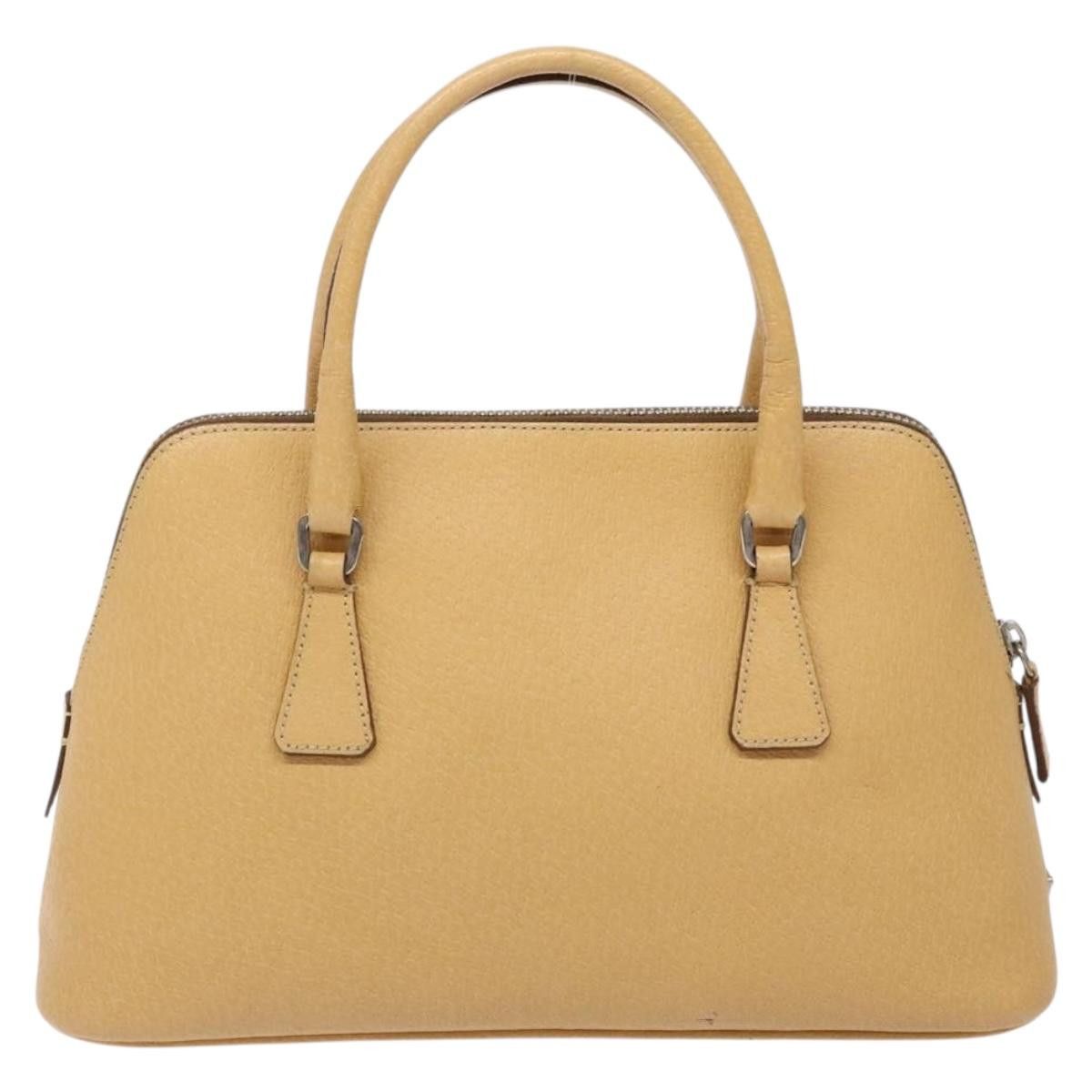 Prada PRADA Hand Bag Leather Beige Size ONE SIZE - 3 Thumbnail