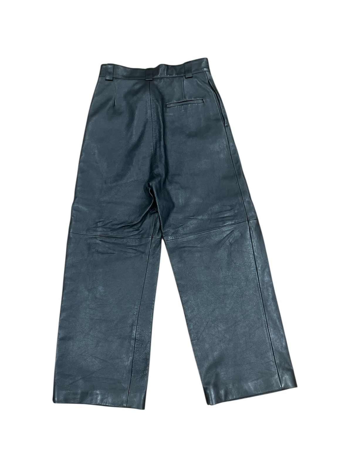 Balenciaga *Sample* Balenciaga Leather Baggy Cropped Trousers 30W Size US 30 / EU 46 - 2 Thumbnail