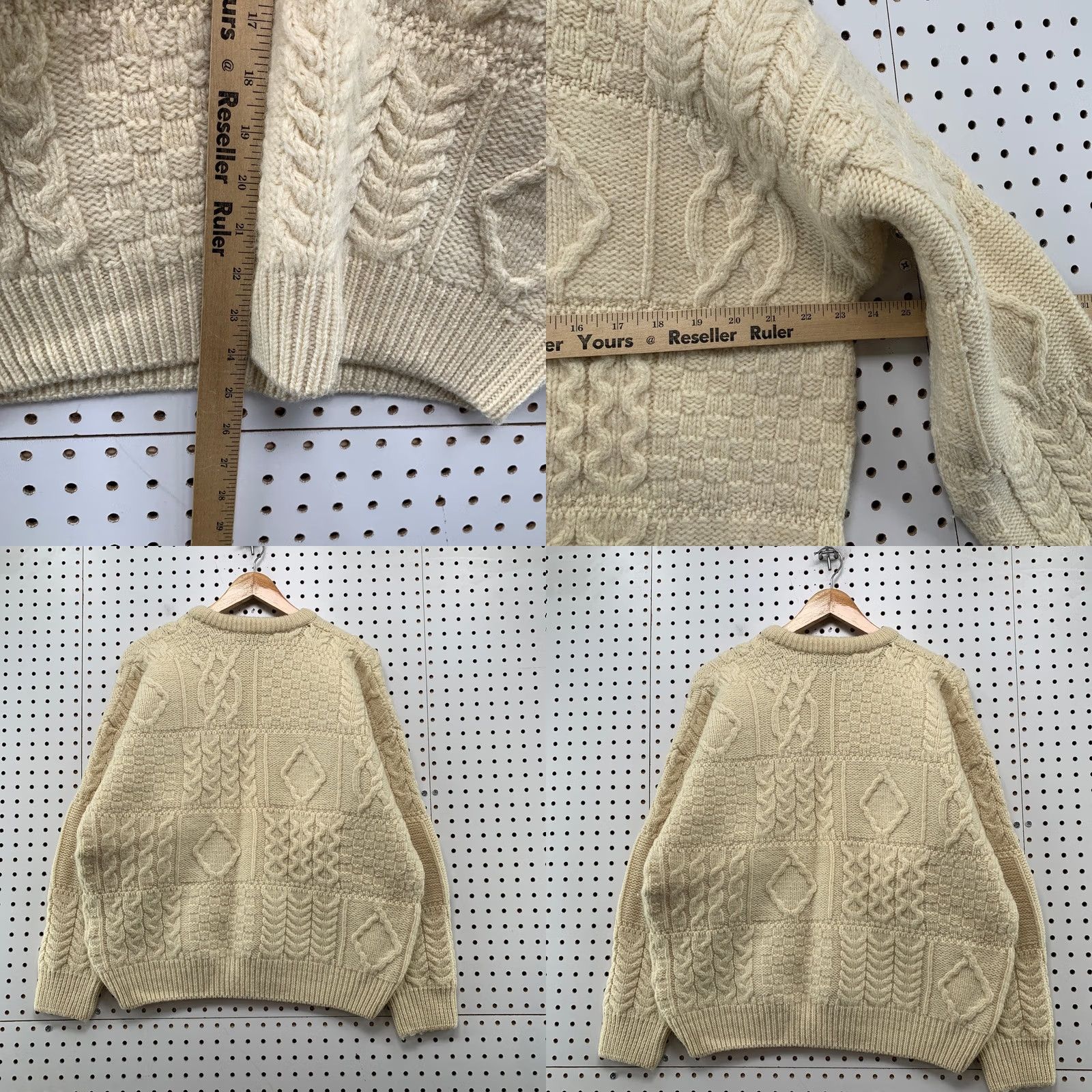 Vintage Blarney Woolen Mills Wool Knit Sweater Mens Large Thick Fisherman Knit Ireland Shirt Size US L / EU 52-54 / 3 - 8 Thumbnail