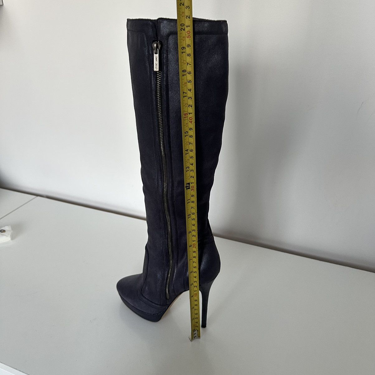 Jimmy Choo Jimmy Choo Metallic Purple Leather Knee Lenght Boots Size US 8 / IT 38 - 17 Thumbnail