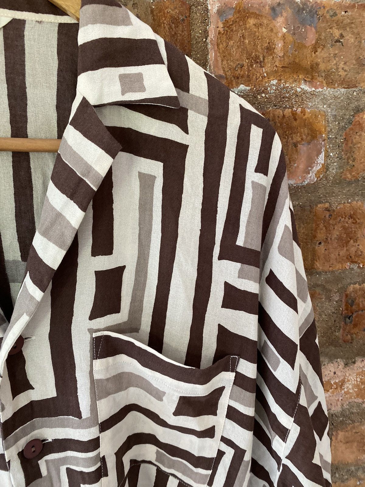 Issey Miyake 1990s Issey Miyake Plantation psychedelic illusion tee Size US L / EU 52-54 / 3 - 8 Thumbnail