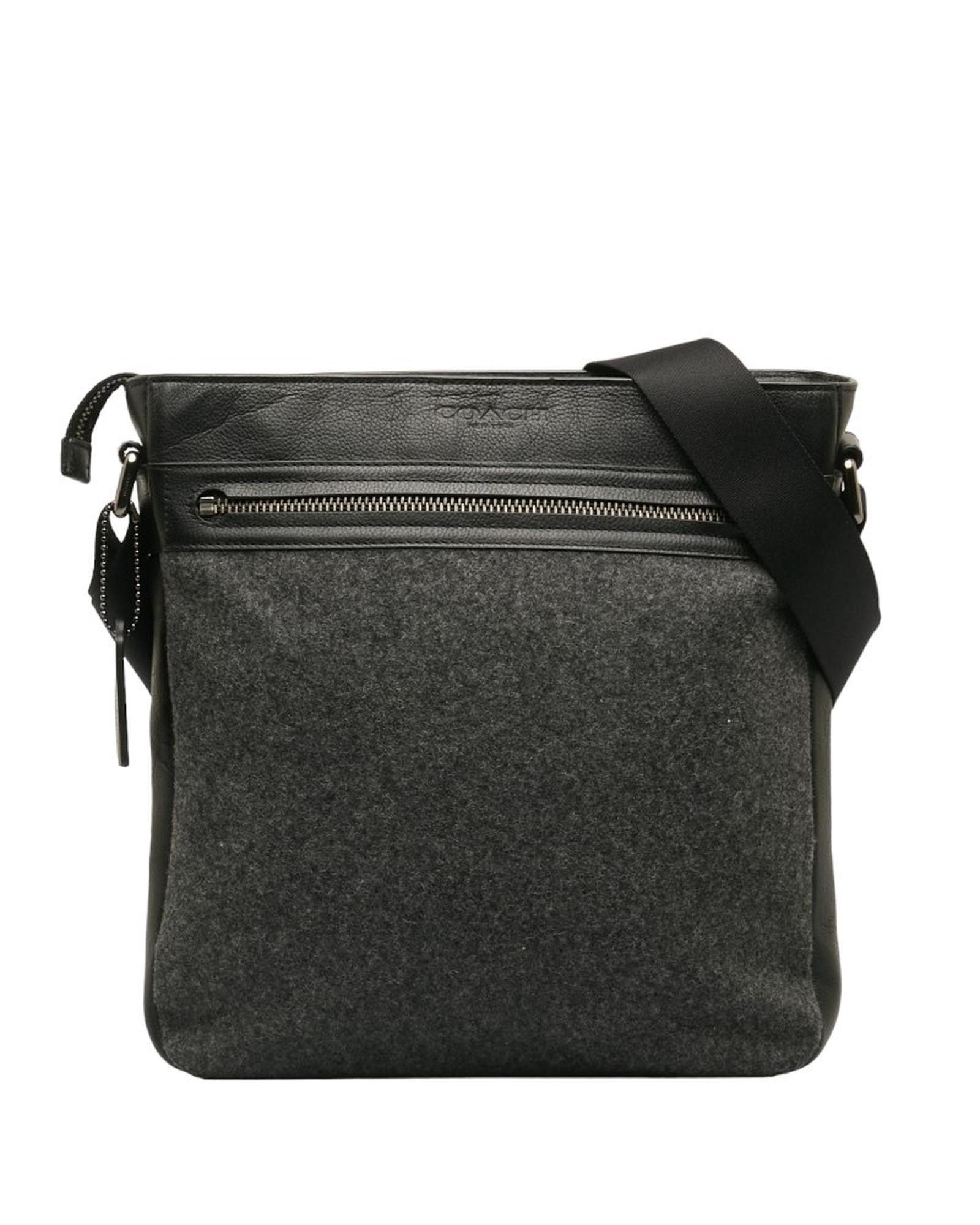 image of Coach Black Tech Crossbody Bag In Excellent Condition, Women's
