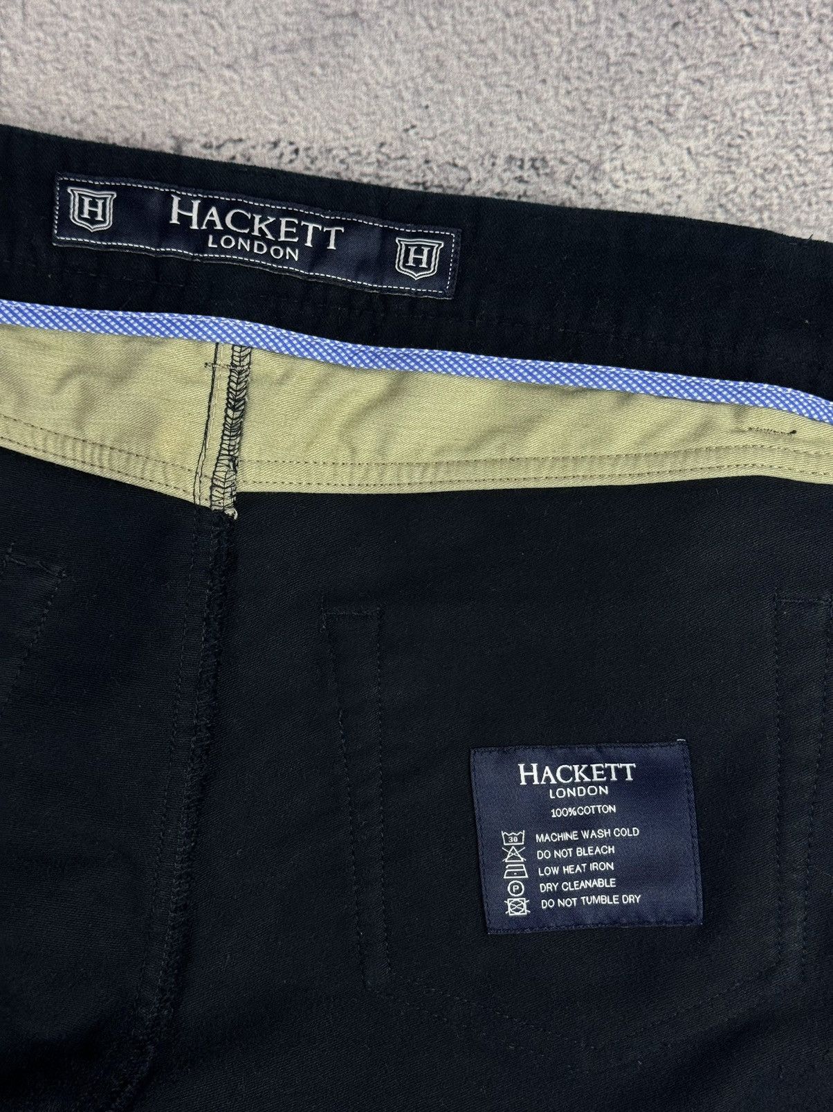 Hackett HACKETT London Velour Cotton Navy Blue Chino Pants Trousers Size US 31 - 18 Thumbnail