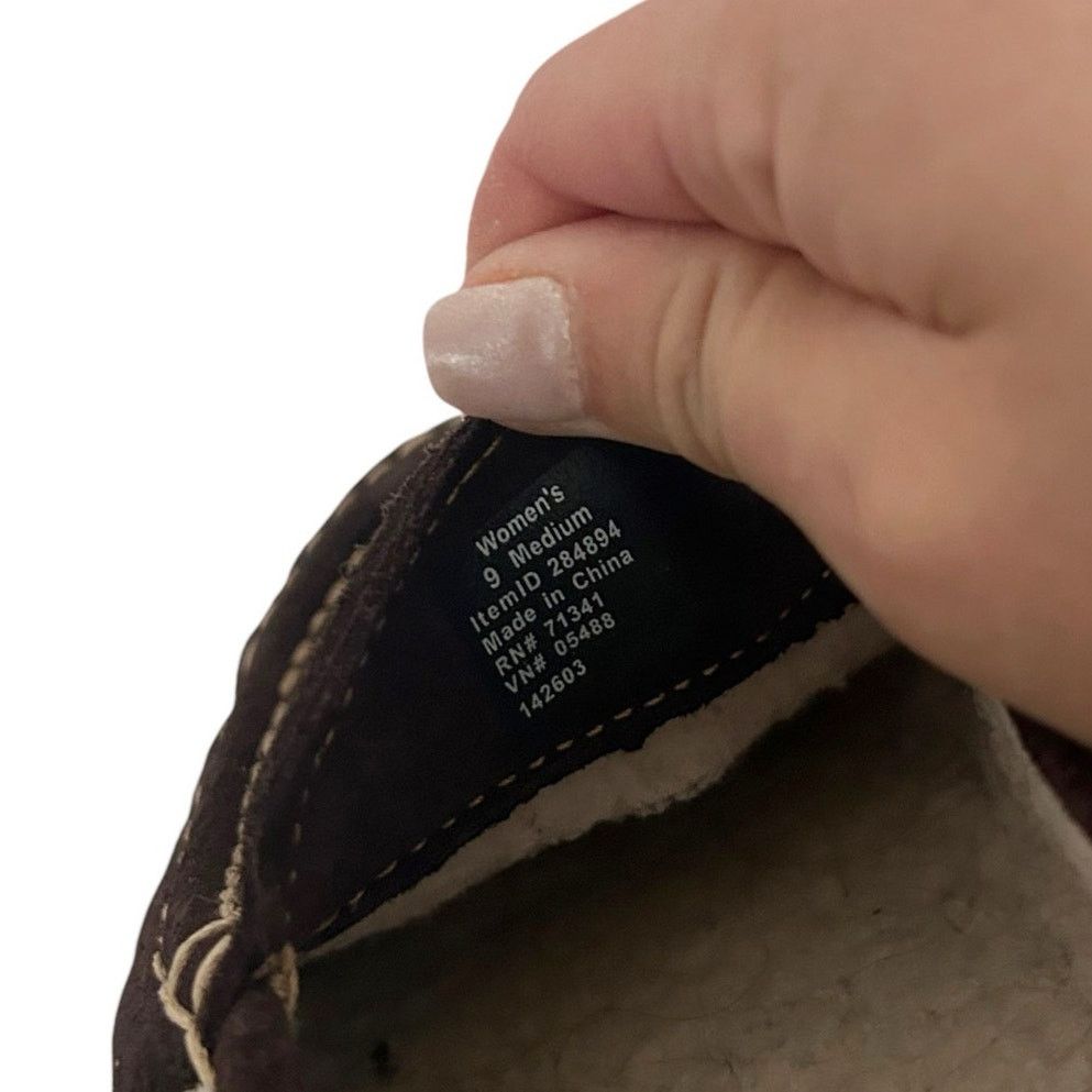 L.L. Bean LL Bean Brown Suede Sherpa Lined Slippers Moccasins Sz 9 Size US 9 / IT 39 - 8 Thumbnail