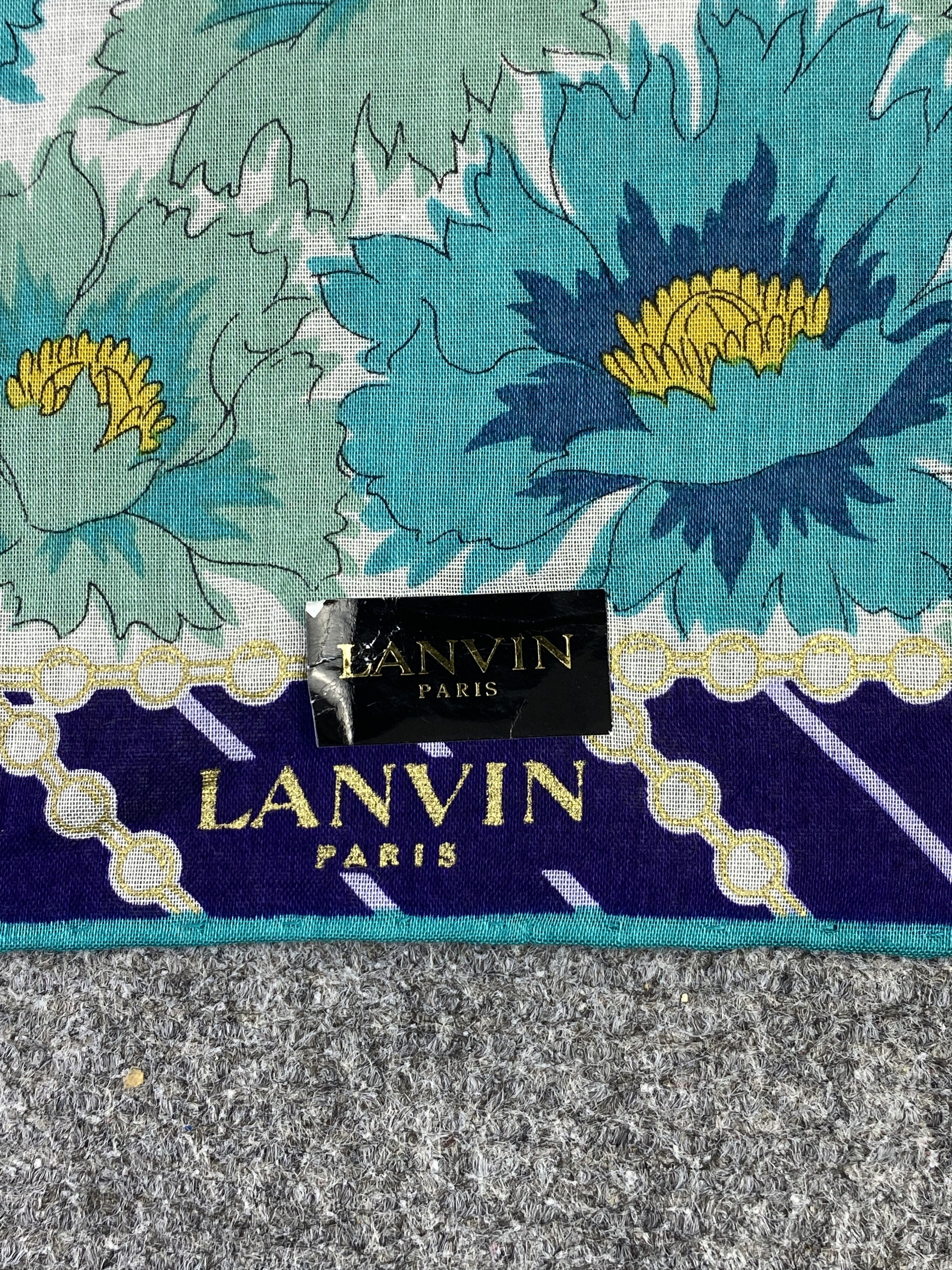 Lanvin Vintage Lanvin Handkerchief / Neckerchief KT0152 Size ONE SIZE - 7 Thumbnail