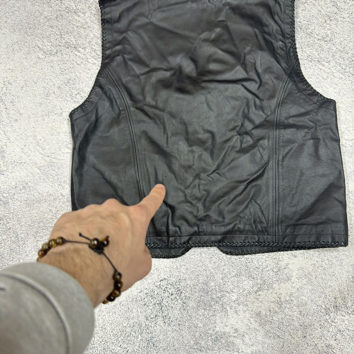 Designer × Leather X-Treme Anarchy Black Leather Vest XL size Size US XL / EU 56 / 4 - 7 Thumbnail