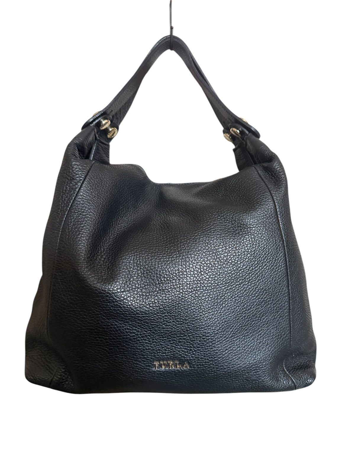 Designer × Furla Furla Black Leather Hobo Bag Size ONE SIZE - 1 Thumbnail