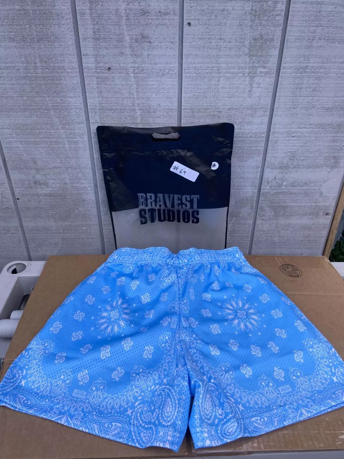 Bravest Studios ⚡️Bravest Studios Light Blue Paisley Shorts M Medium NEW⚡️ Size US 30 / EU 46 - 6 Thumbnail