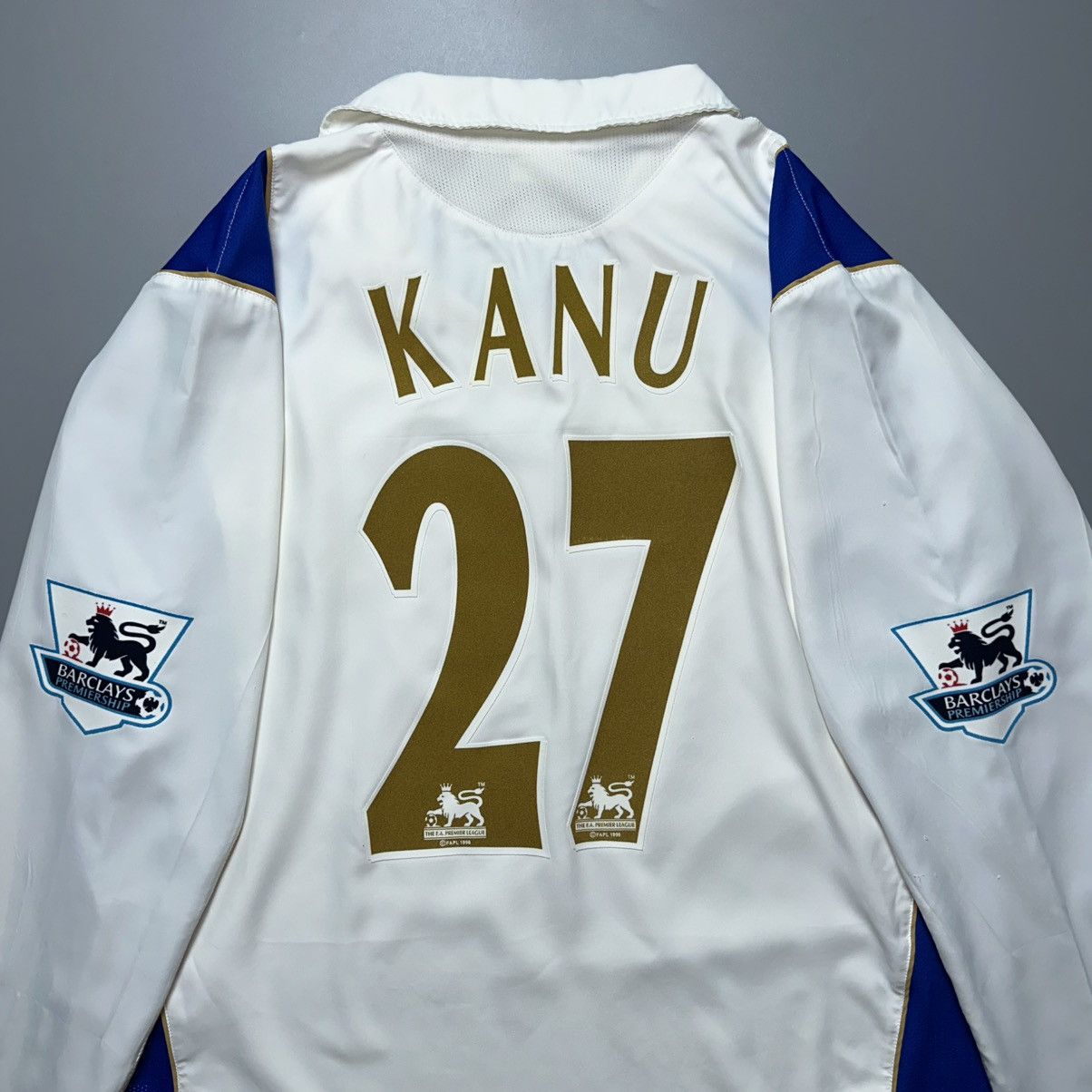 Vintage PORTSMOUTH JAKO 2006/2007 FOOTBALL AWAY JERSEY #27 KANU Size US L / EU 52-54 / 3 - 13 Thumbnail