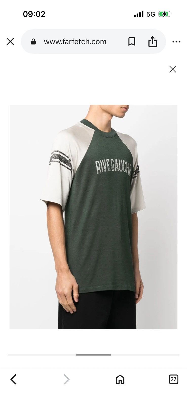 Saint Laurent Paris SAINT LAURENT tshirt sizes shown in photos by tape measure Size US S / EU 44-46 / 1 - 4 Thumbnail