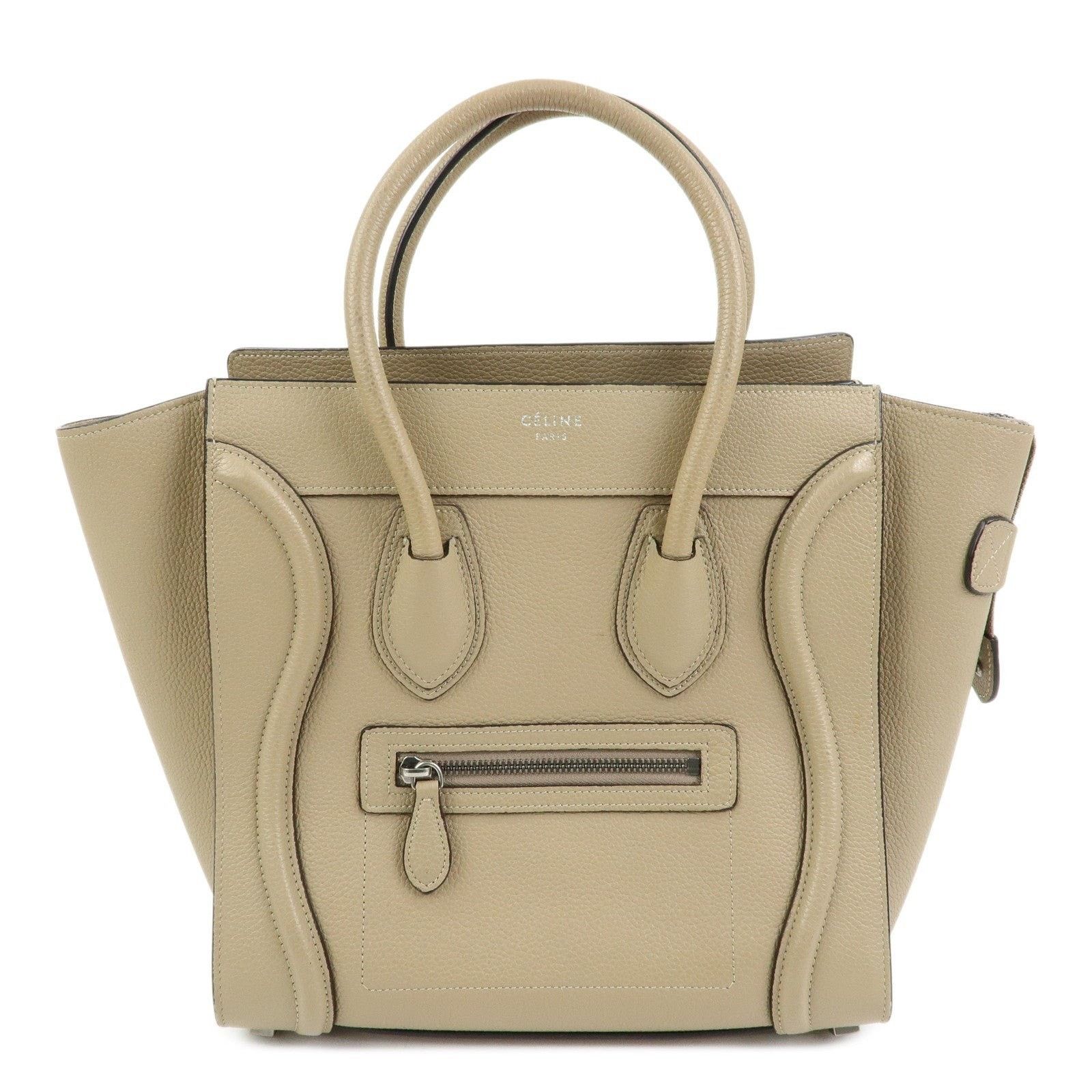 Celine Celine Luggage Mini Calfskin Tote Beige Size ONE SIZE - 1 Thumbnail