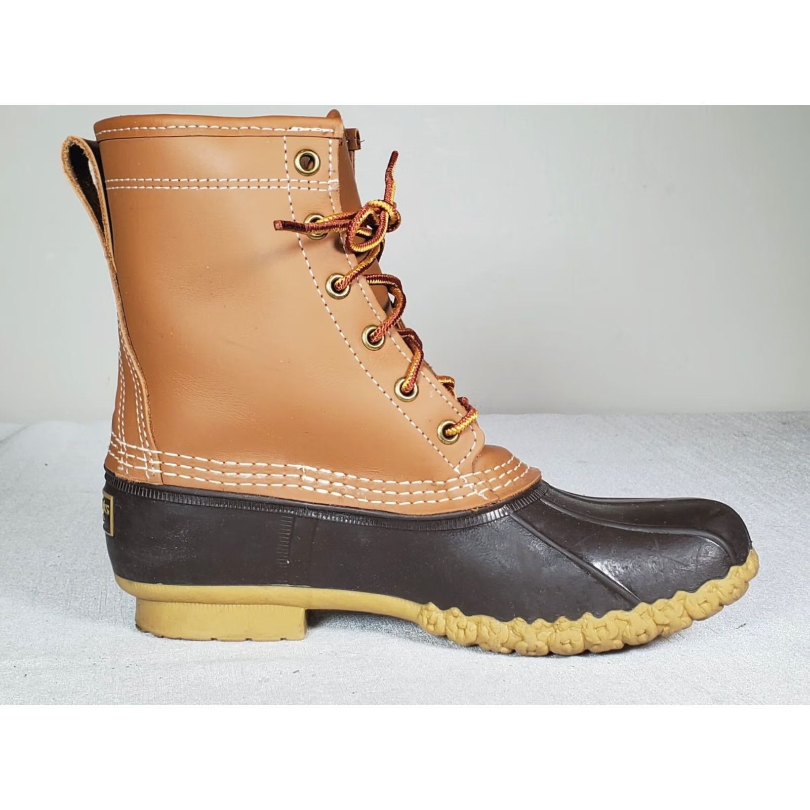 Vintage L.L.Bean Boots Duck Boot 8" Gore-Tex Thinsulate Tan Leather Women's US 7 M Size US 7 / IT 37 - 4 Thumbnail