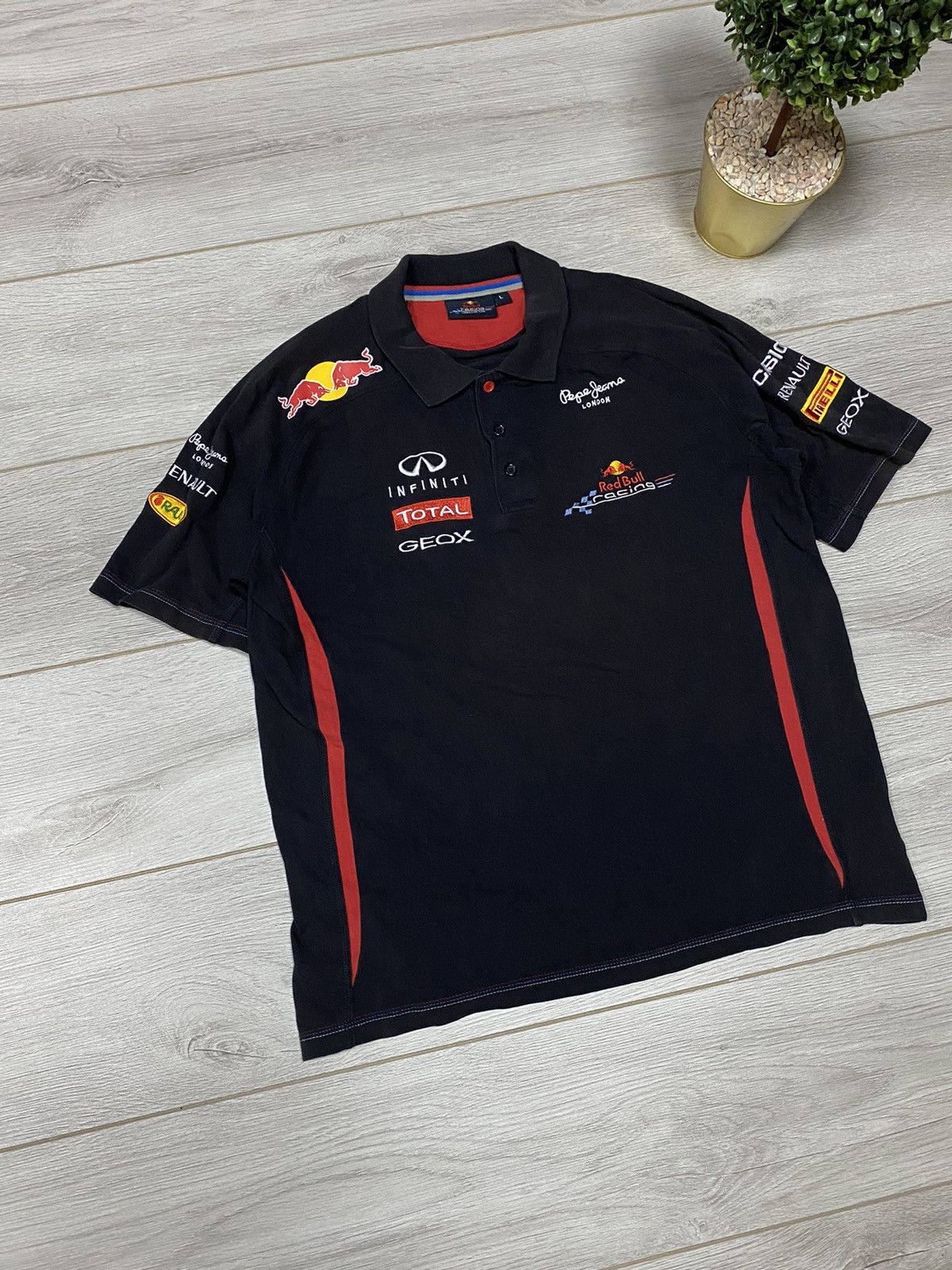 Pepe Jeans Red Bull infinity Pirelli big logo polo racing Size US L / EU 52-54 / 3 - 3 Thumbnail