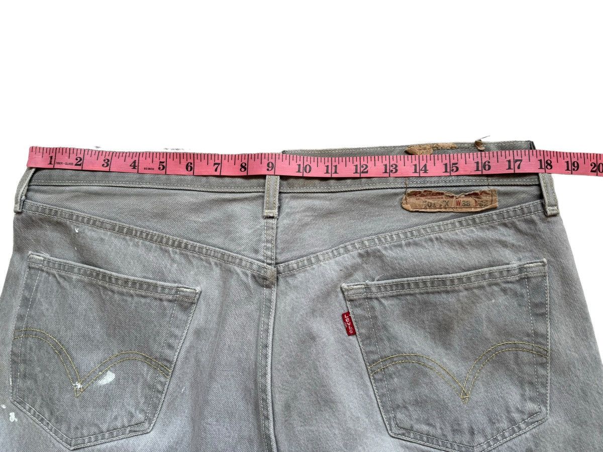 If Six Was Nine Vintage Levi's 501 Grey Wash Painter Denim Jeans Size US 35 - 19 Thumbnail
